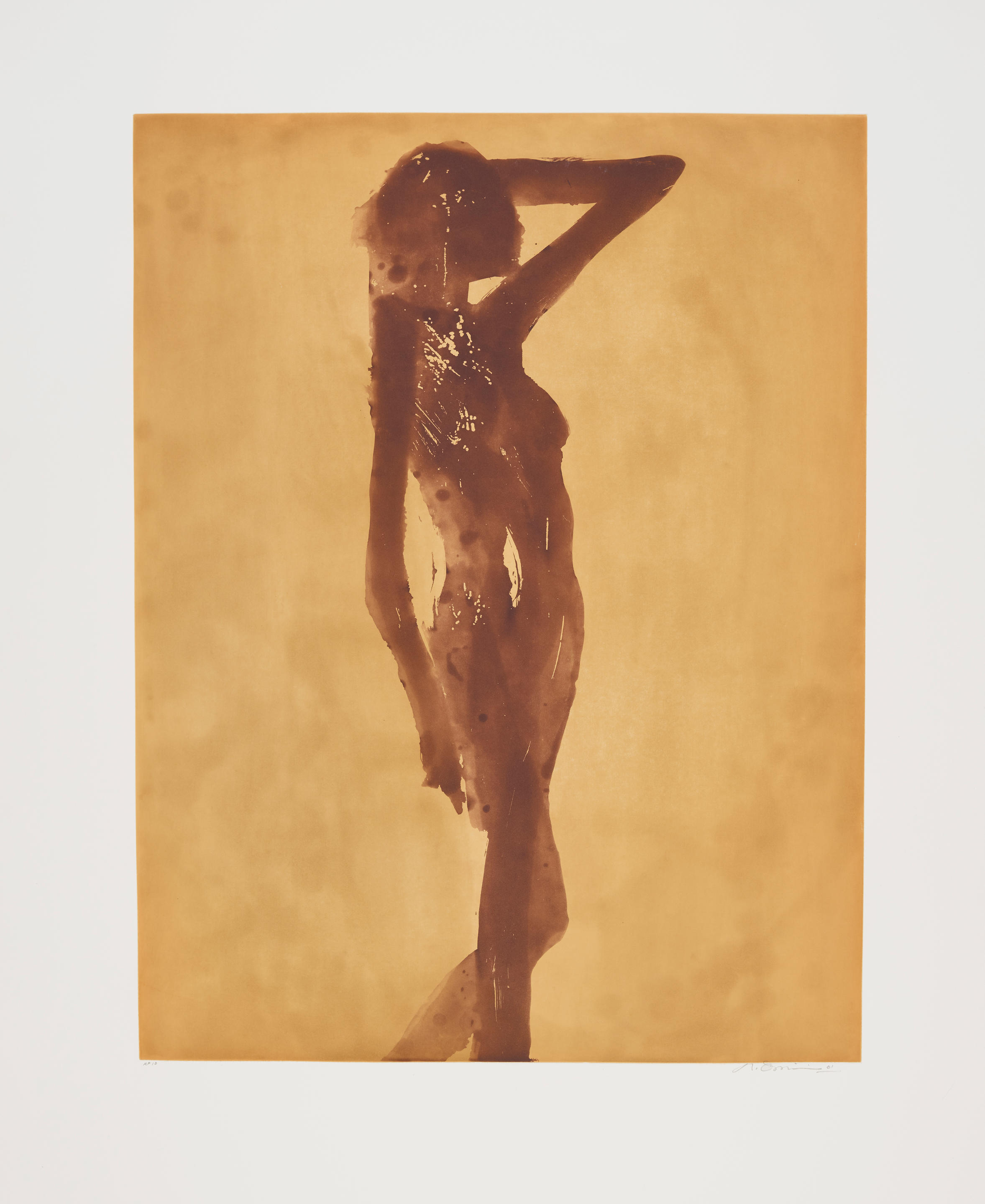 Appraisal: NATHAN OLIVEIRA - Plate from Copper Plate Nudes II Aquatint