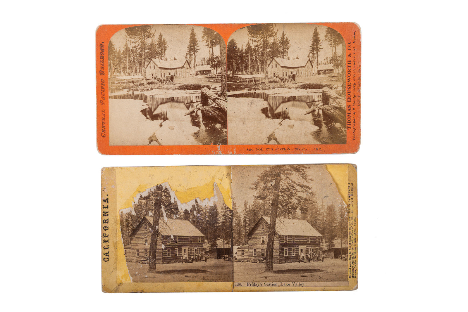 Appraisal: CALIFORNIA A group of stereoviews of California incl images by