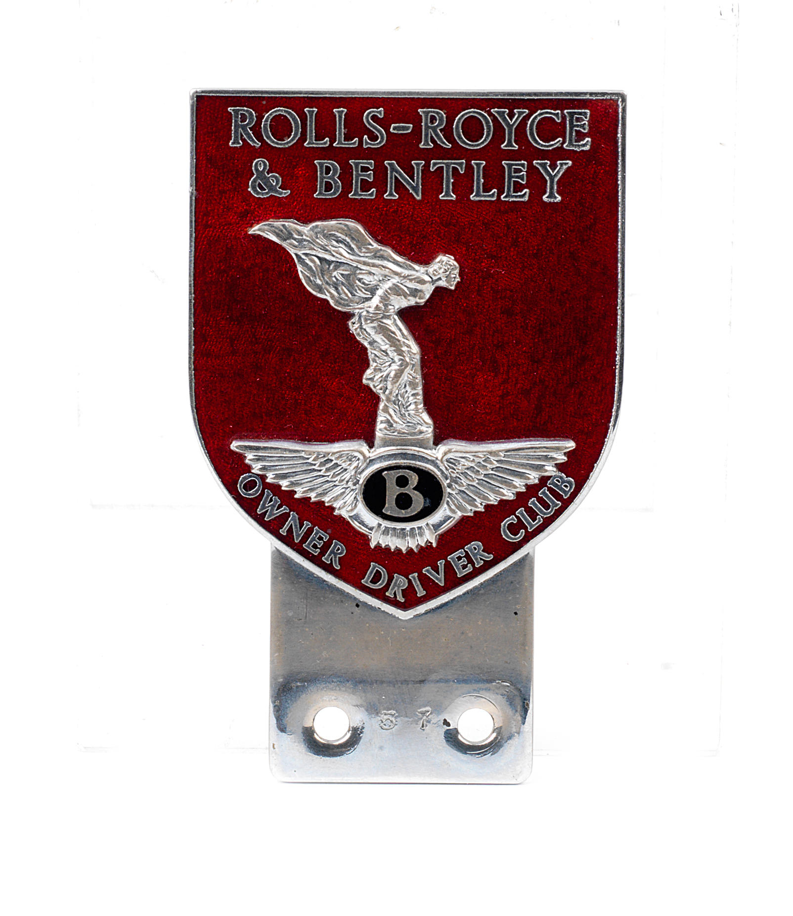 Appraisal: A RARE ROLLS-ROYCE BENTLEY OWNER DRIVER CLUB MEMBER'S BADGE S