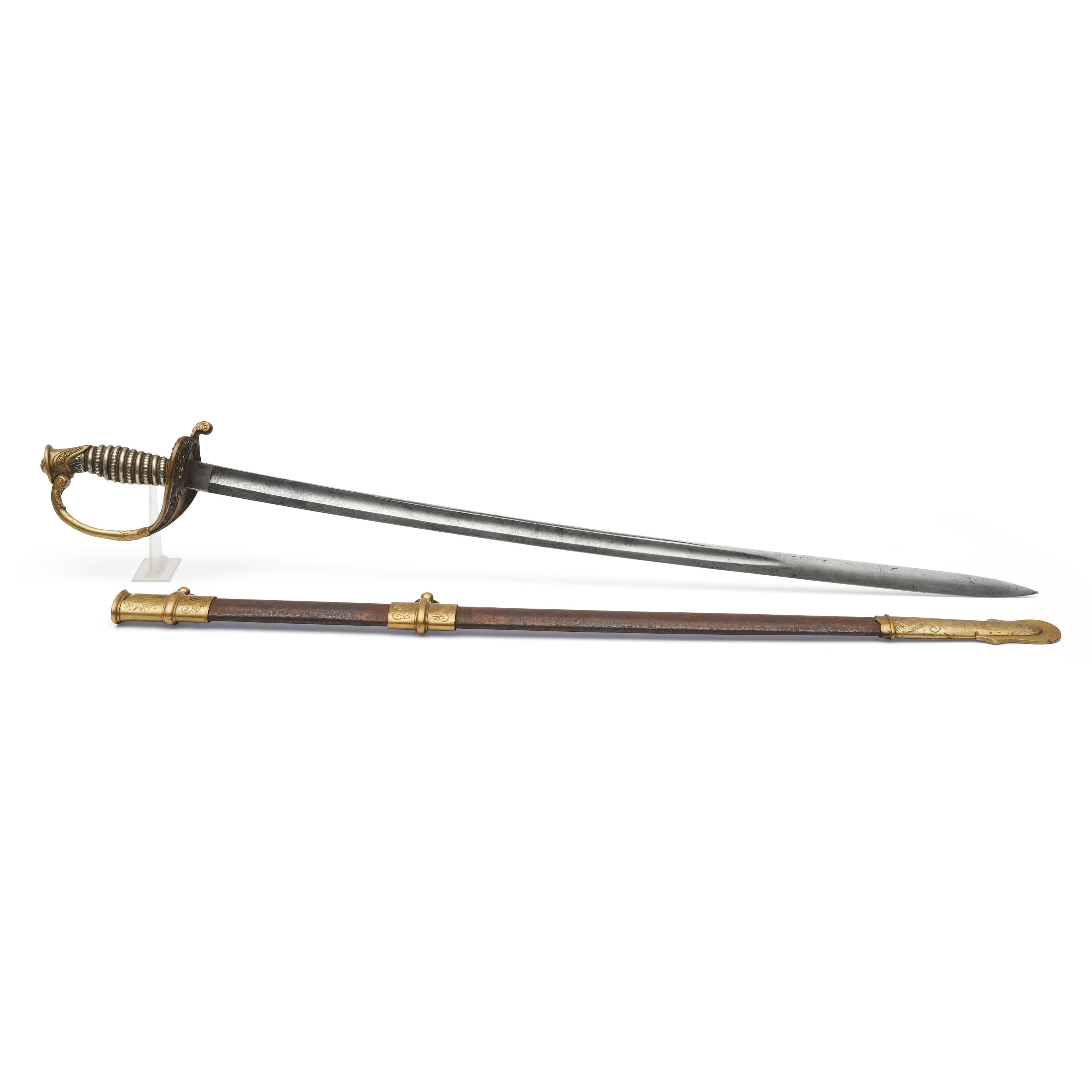 Appraisal: IMPORTED U S MODEL FOOT OFFICER'S SWORD AND SCABBARD MID-