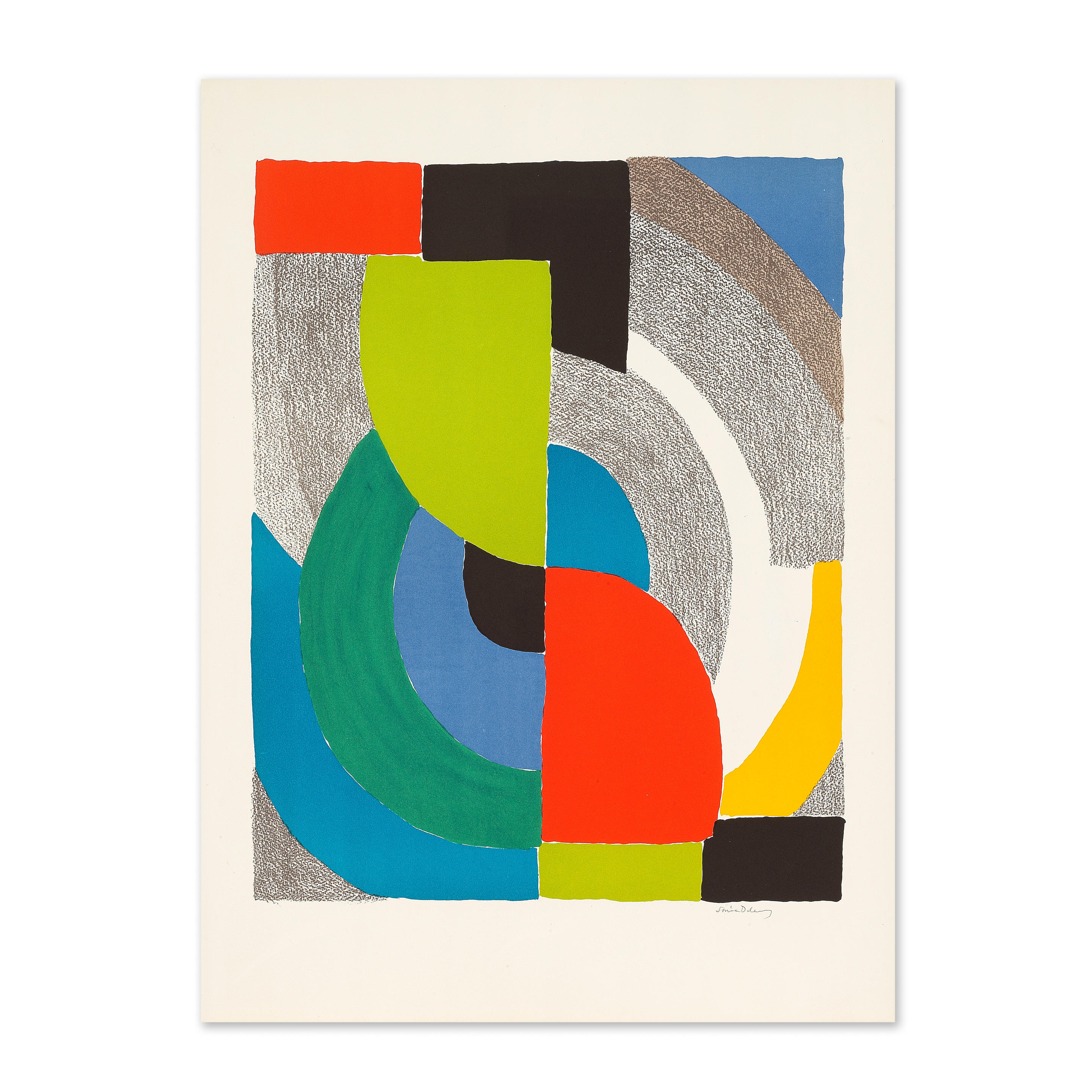 Appraisal: SONIA DELAUNAY - Olympie circa Lithographie en couleurs sur v