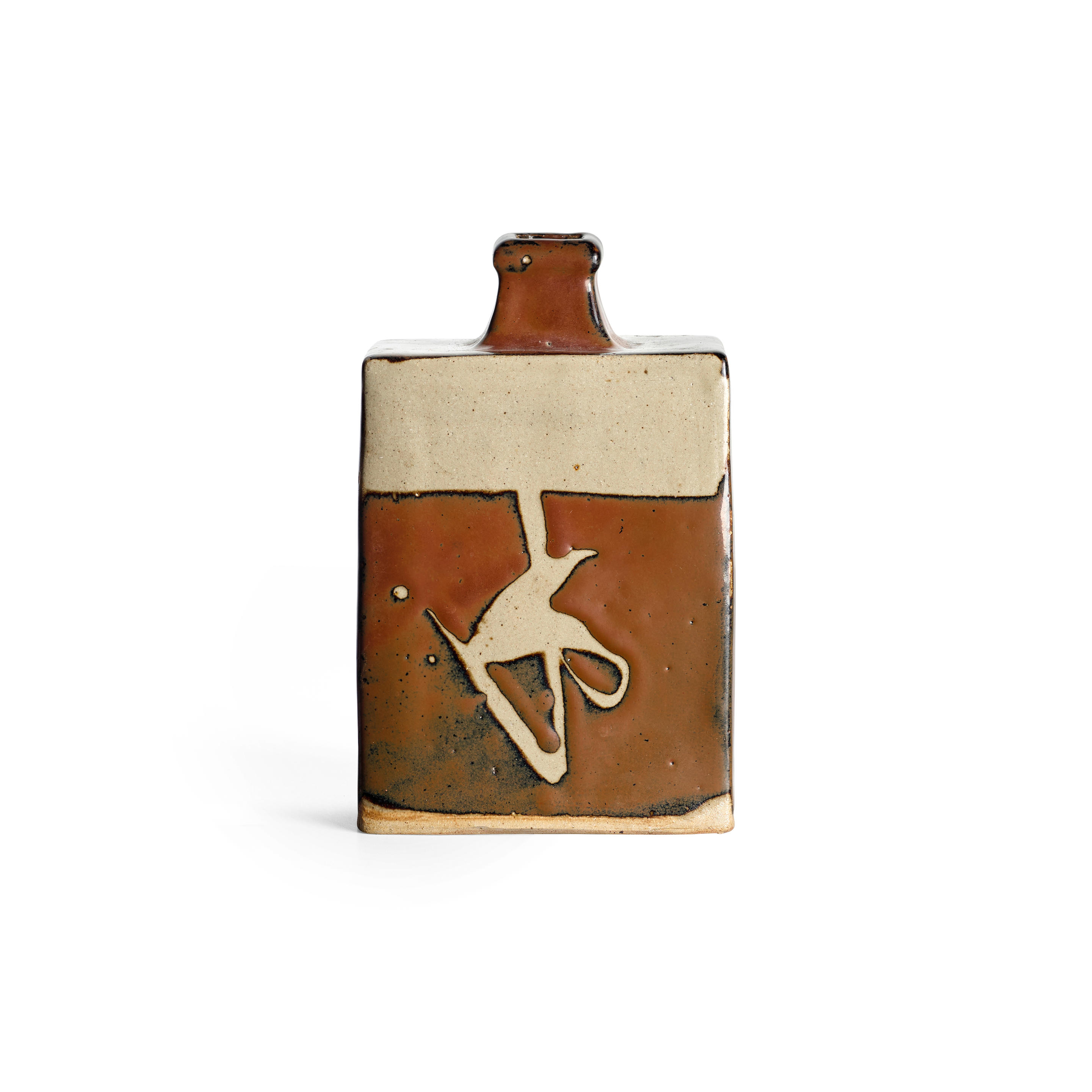 Appraisal: HAMADA SH JI - A Stoneware Bottle Sh wa era