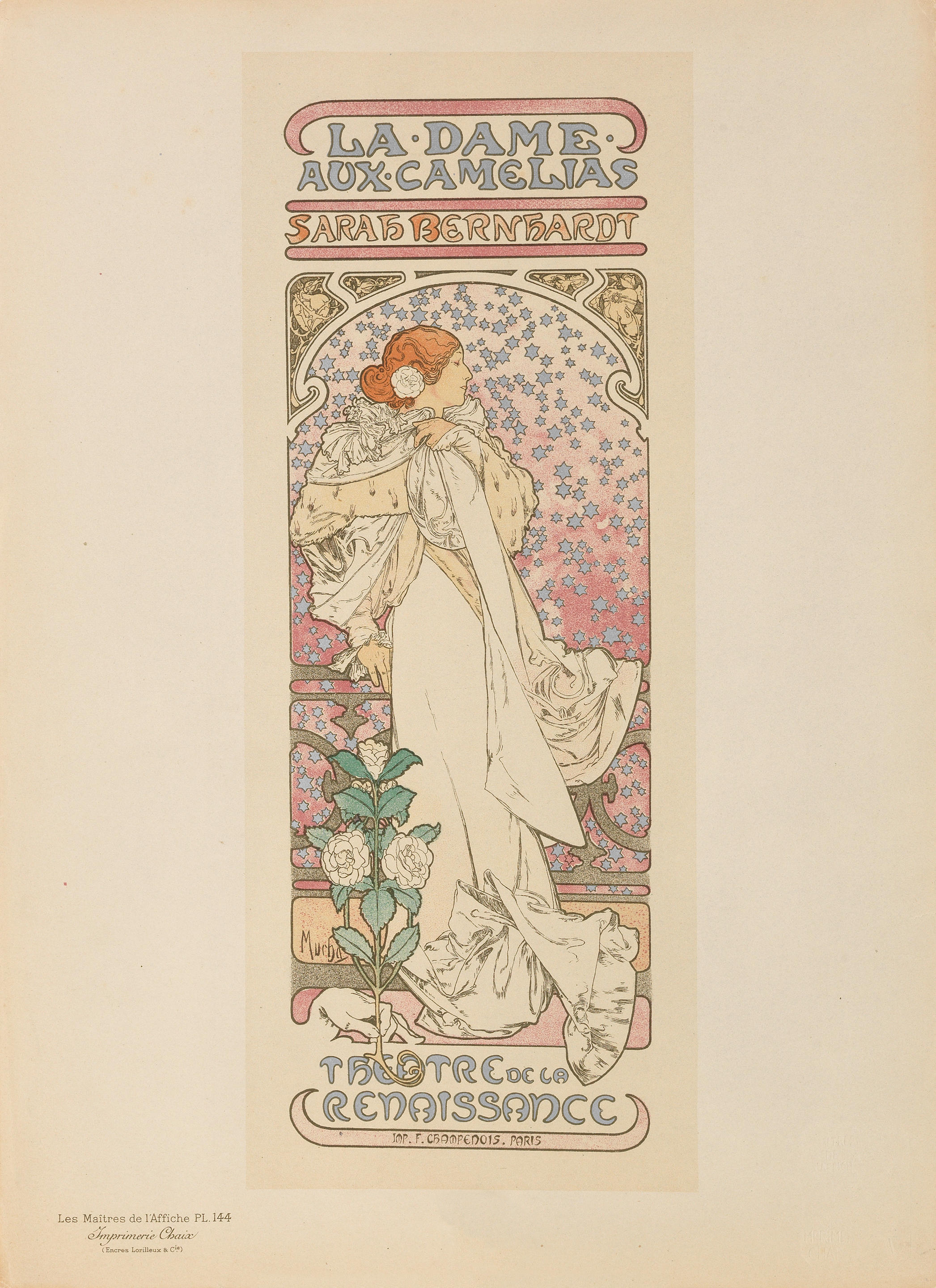 Appraisal: ALPHONSE MUCHA - LA DAME AUX CAMELIAS Ma tres de