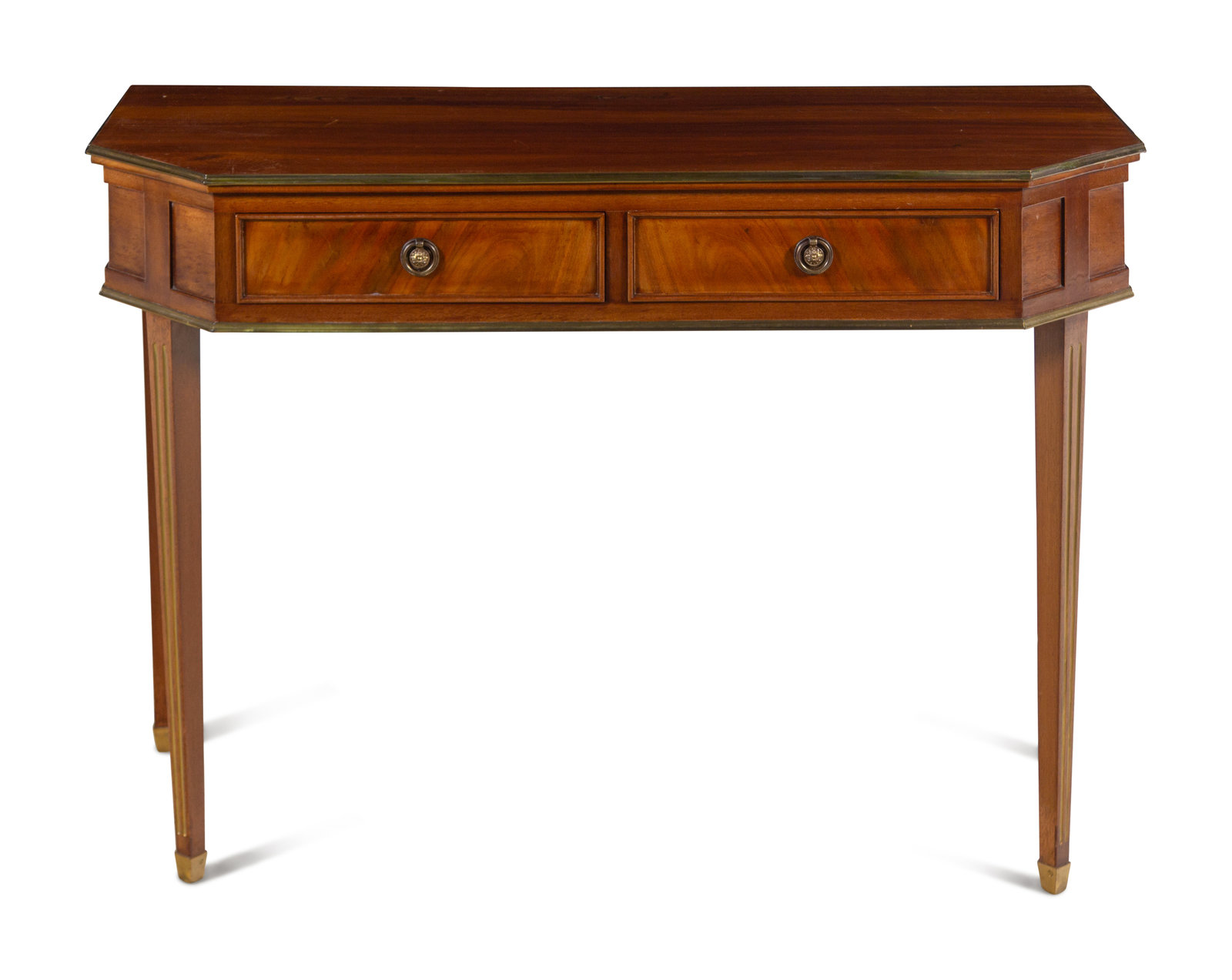 Appraisal: A Directoire Style Brass Mounted Mahogany Console Table th Century