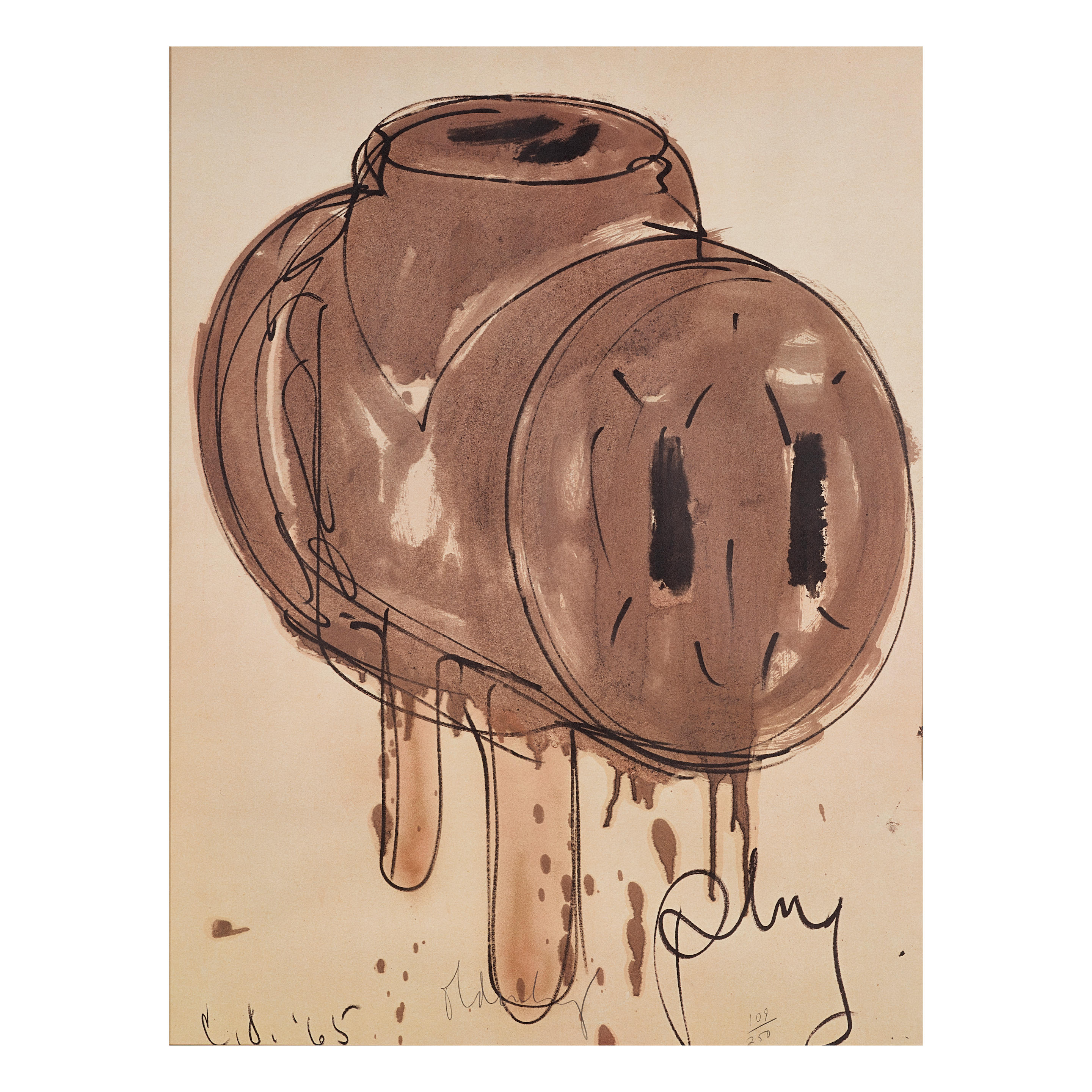 Appraisal: CLAES OLDENBURG - Sketch for a Three-Way Plug Axsom Platzker