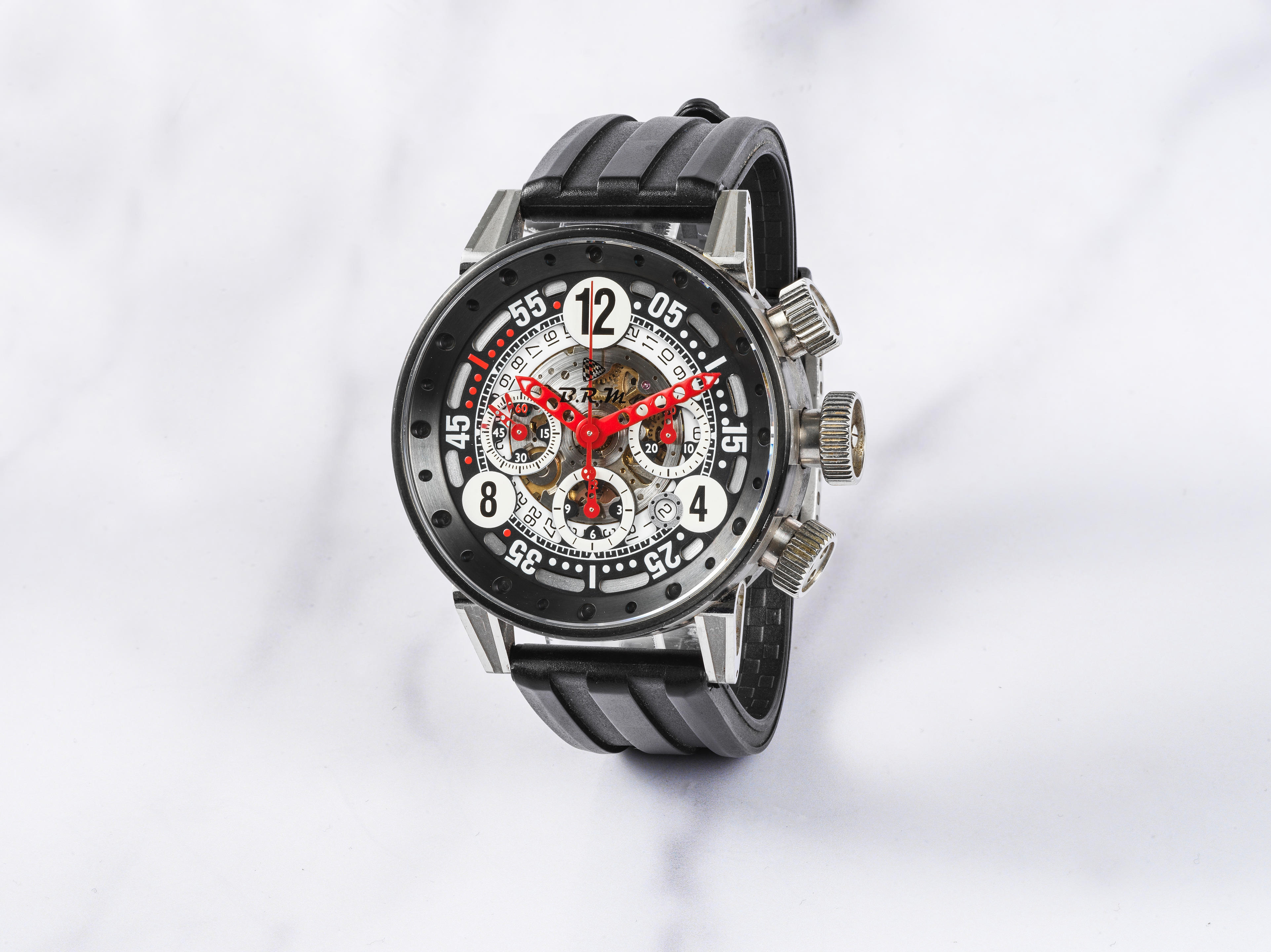 Appraisal: BRM CHRONOGRAPHE BRACELET EN ACIER AVEC DATE MOUVEMENT AUTOMATIQUE BRM