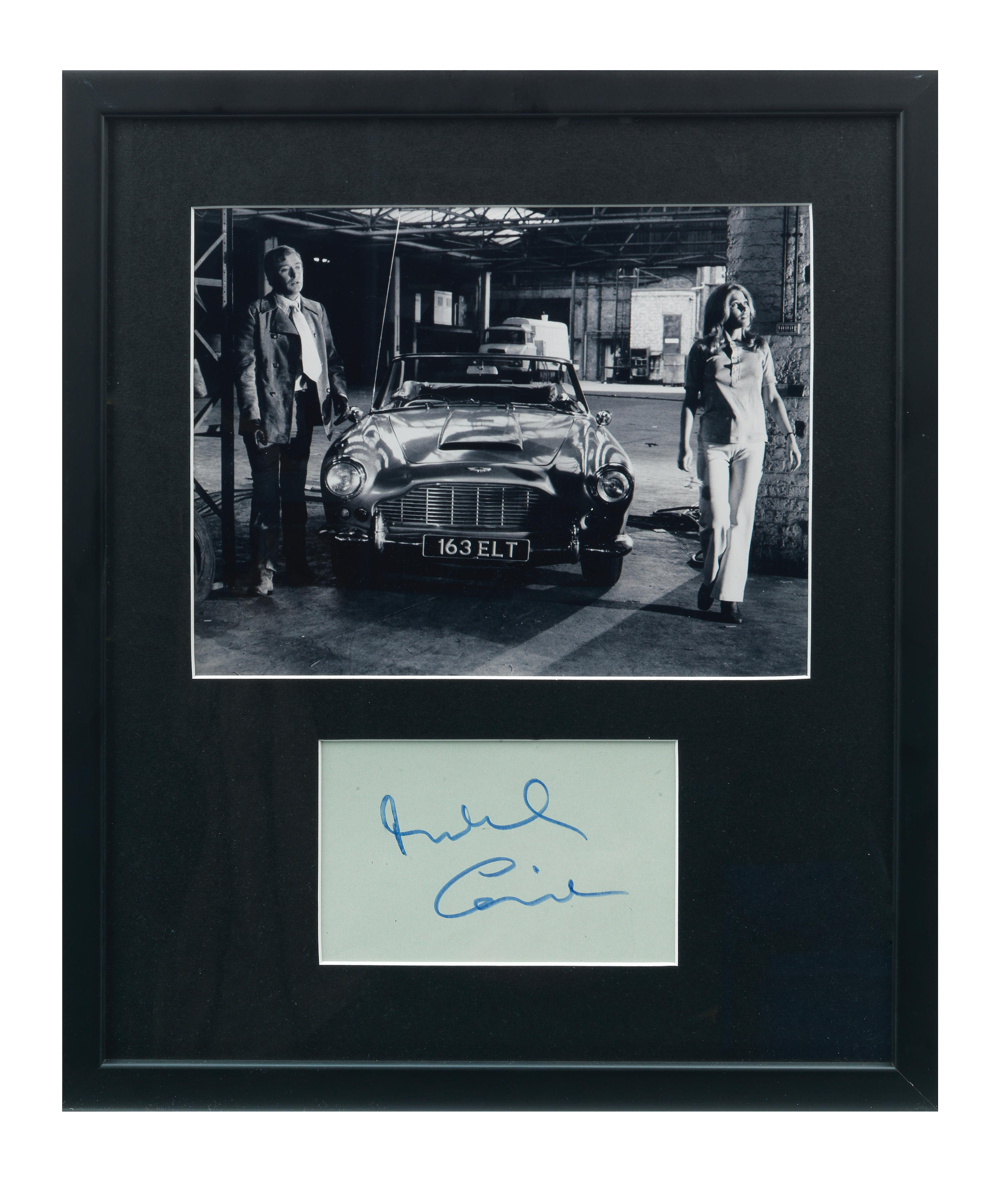 Appraisal: A MICHAEL CAINE 'ITALIAN JOB' ASTON MARTIN DB FRAMED DISPLAY