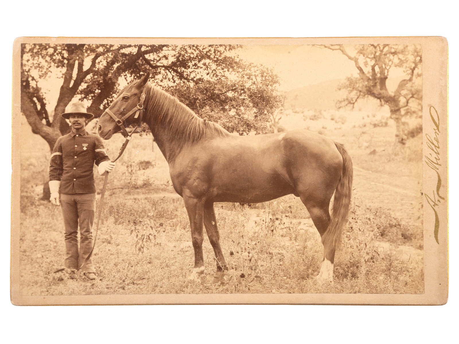 Appraisal: AFRICAN AMERICANA - LATE INDIAN WARS MILLER Andrew photographer Boudoir