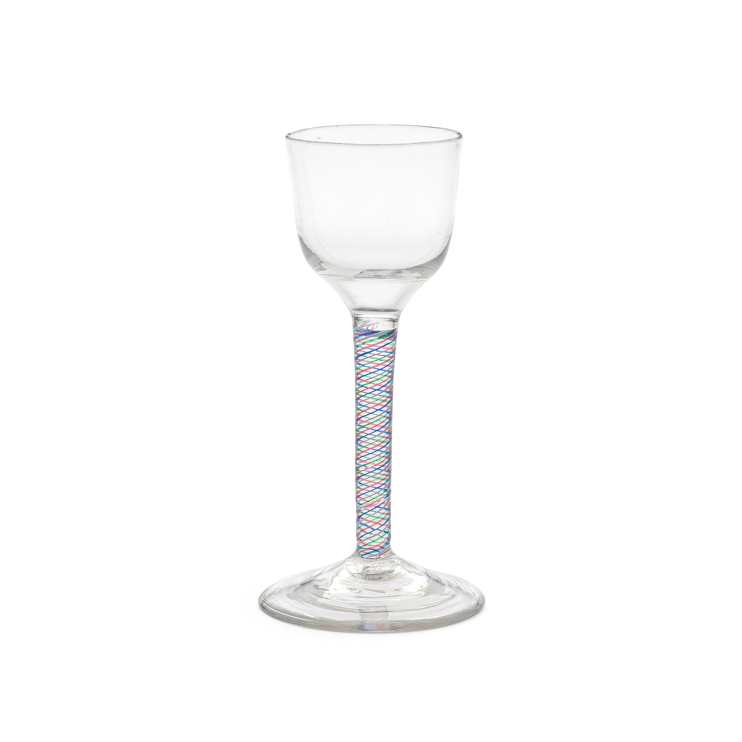 Appraisal: A VERY RARE TARTAN COLOUR TWIST WINE GLASS CIRCA The