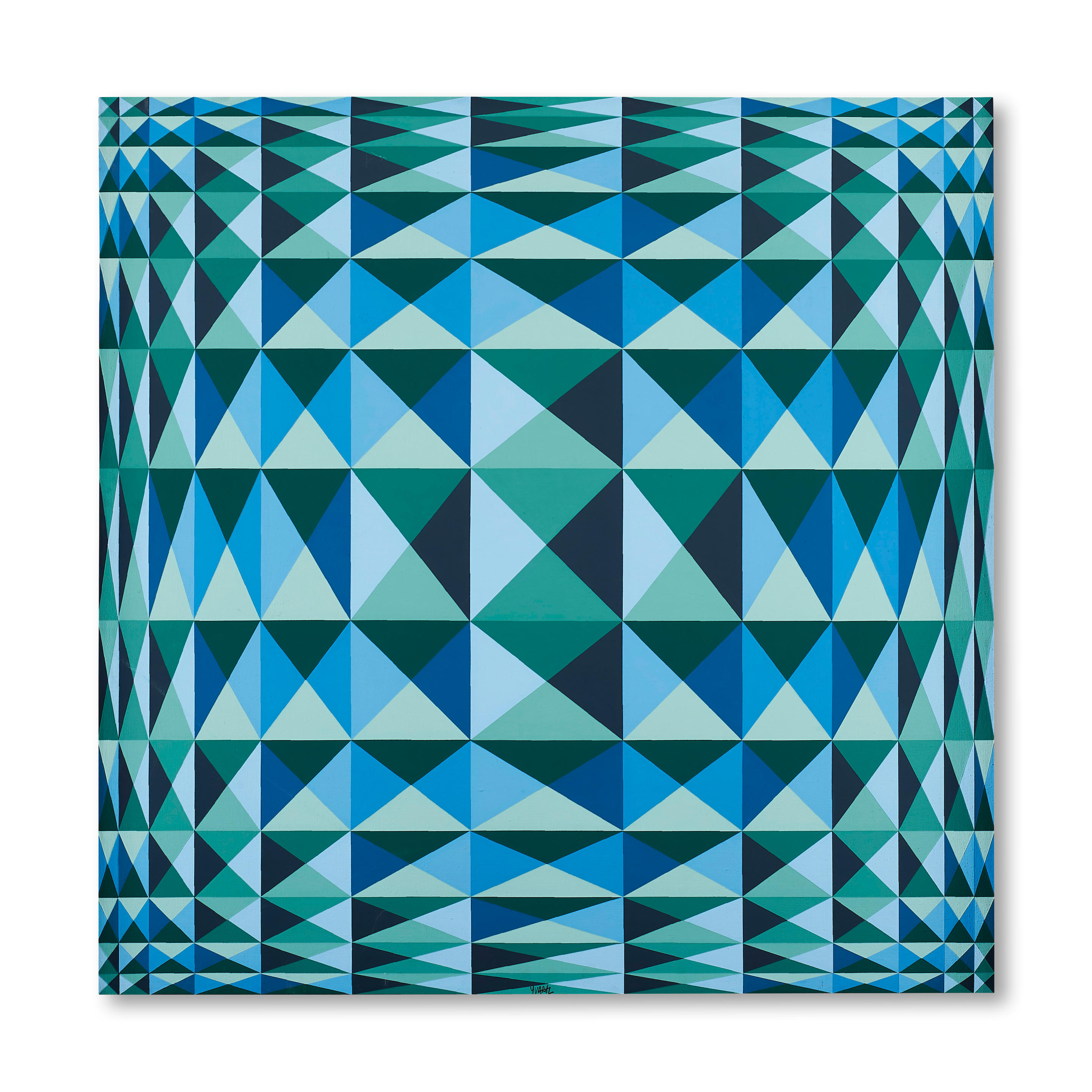 Appraisal: YVARAL JEAN-PIERRE VASARELY - Quadrature diamant sign sign titr dat