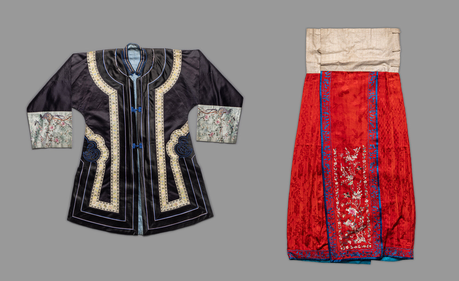 Appraisal: A Set of Chinese Embroidered Silk Lady's Jacket and Skirt