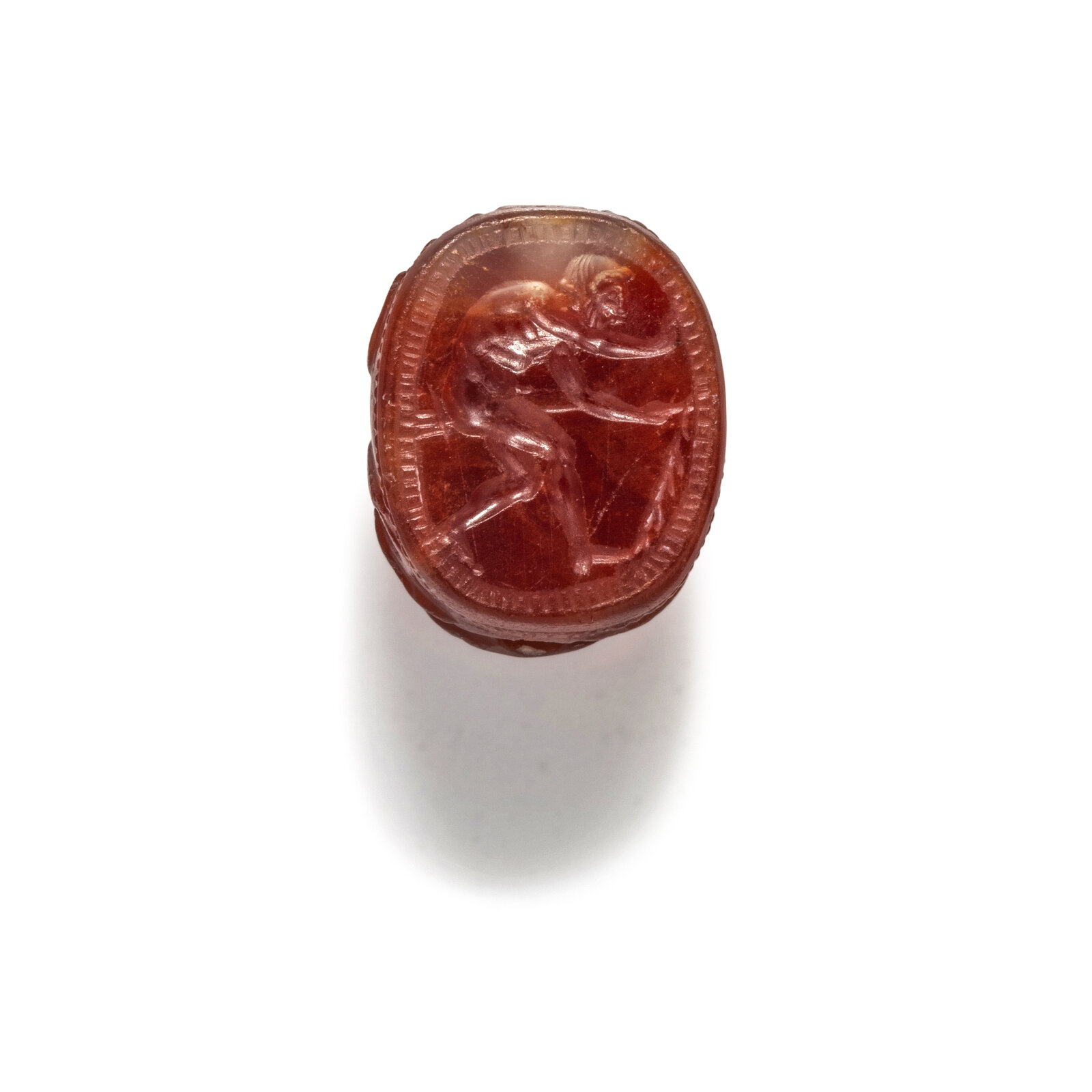 Appraisal: An Etruscan Carnelian Scarab with the God Nethunus Circa -