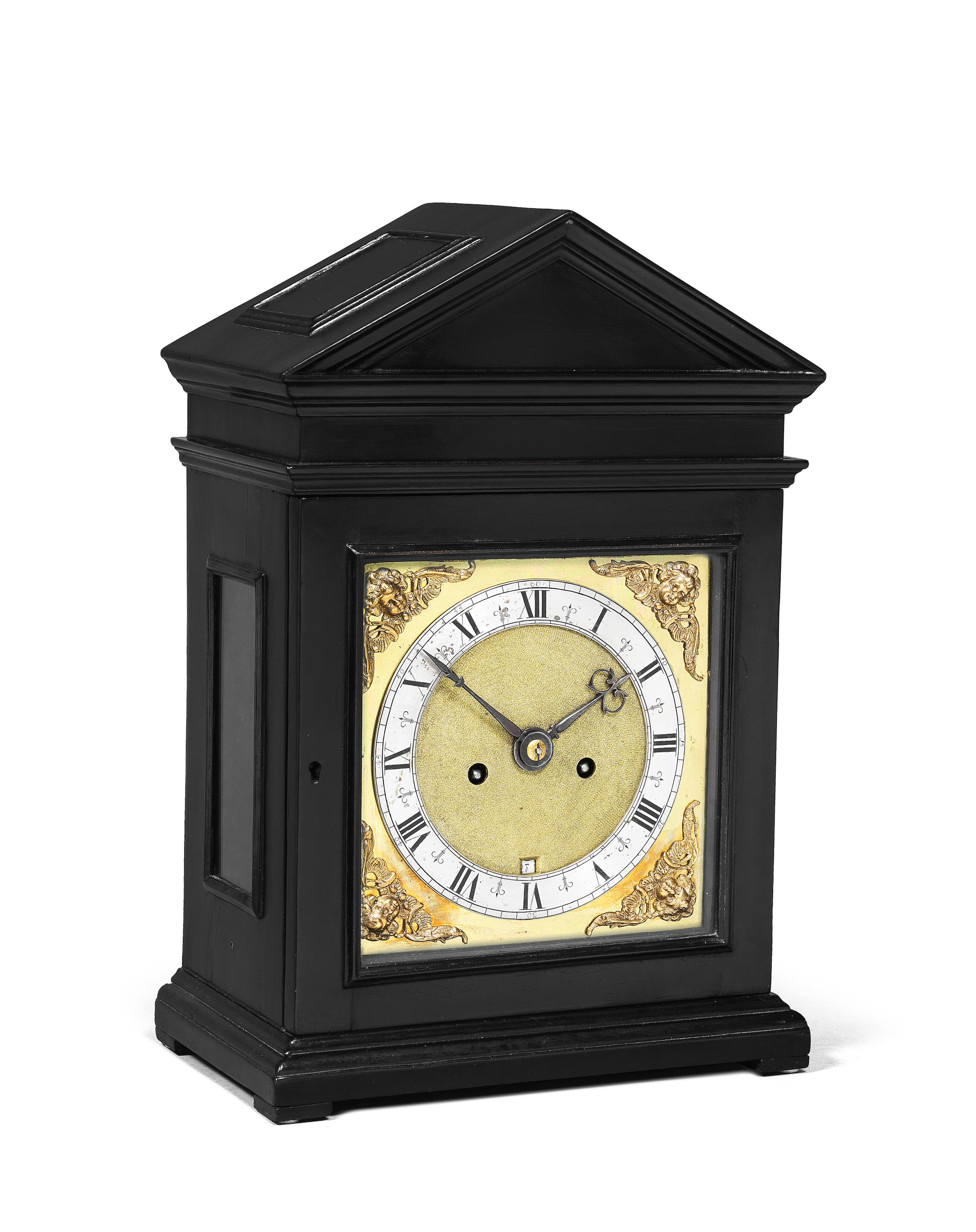 Appraisal: A TH CENTURY AND LATER EBONISED ARCHITECTURAL TABLE CLOCK Edward