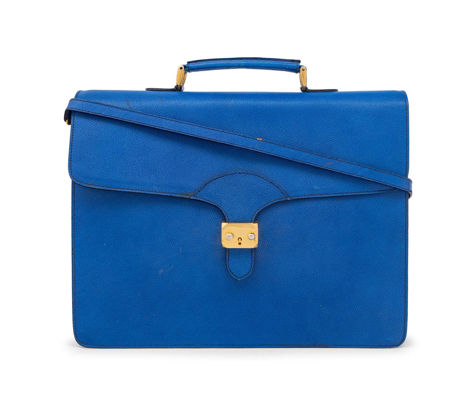 Appraisal: A Democratic Blue Bascora Briefcase Bascora Top-Handle Briefcase in Blue