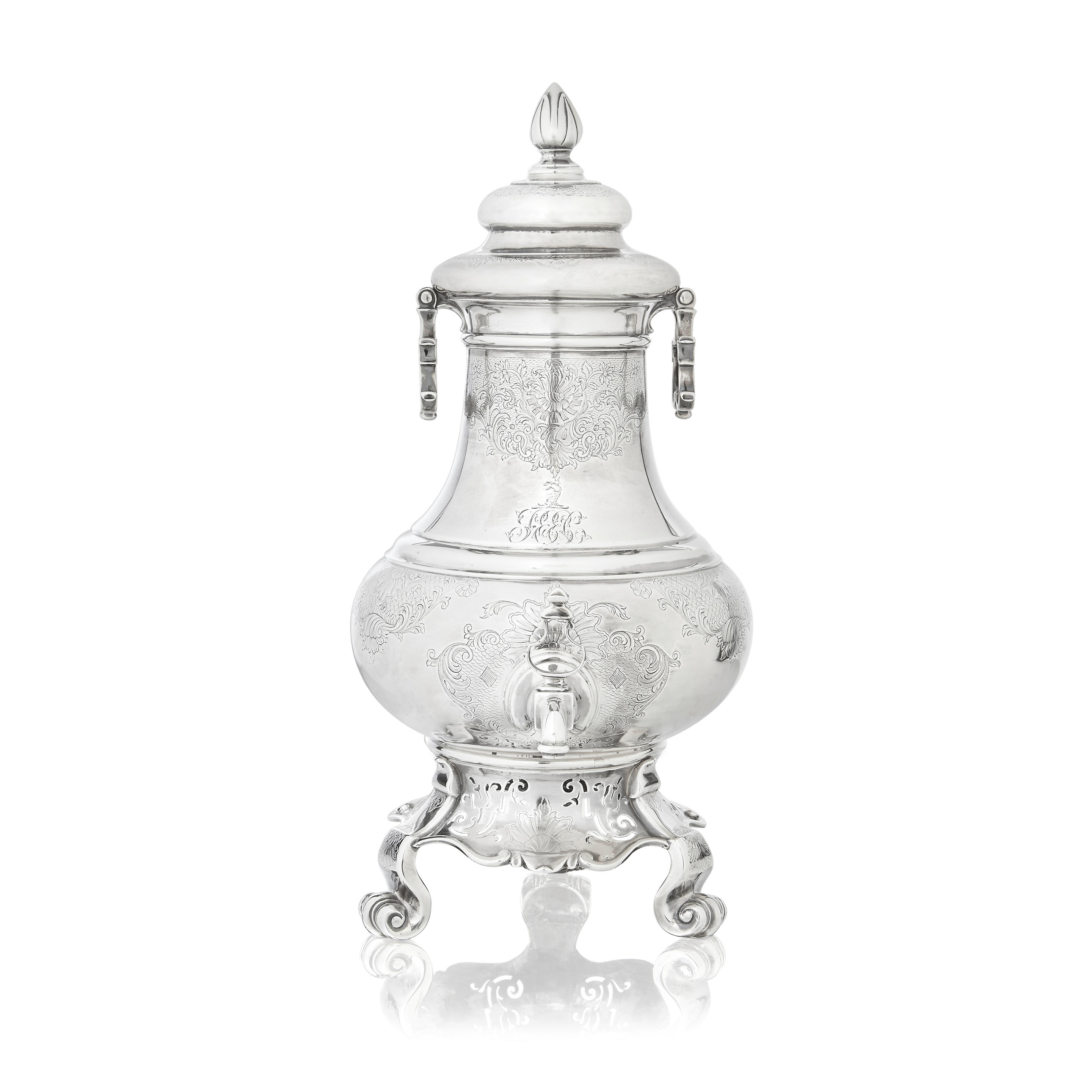 Appraisal: A FINE TH CENTURY DUTCH SILVER HOT WATER TEA URN