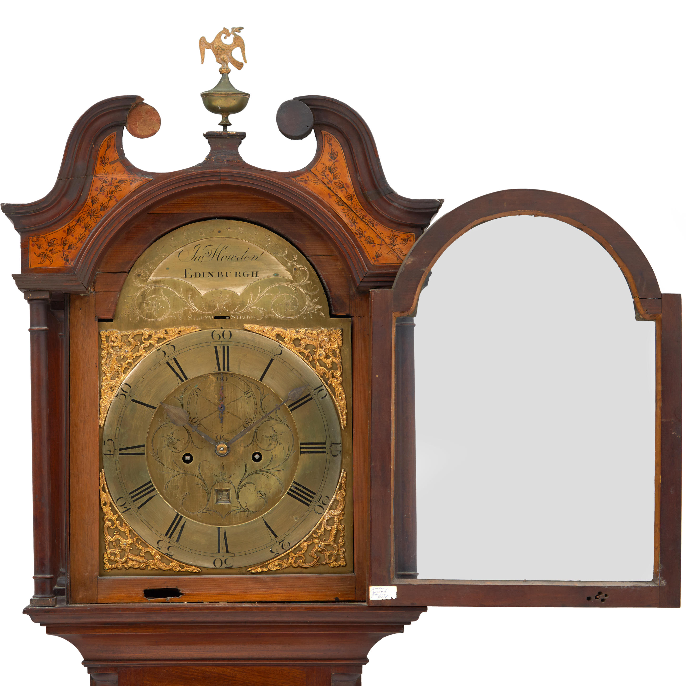 Appraisal: GEORGE III INLAID MAHOGANY AND PINE TALL CASE CLOCK James