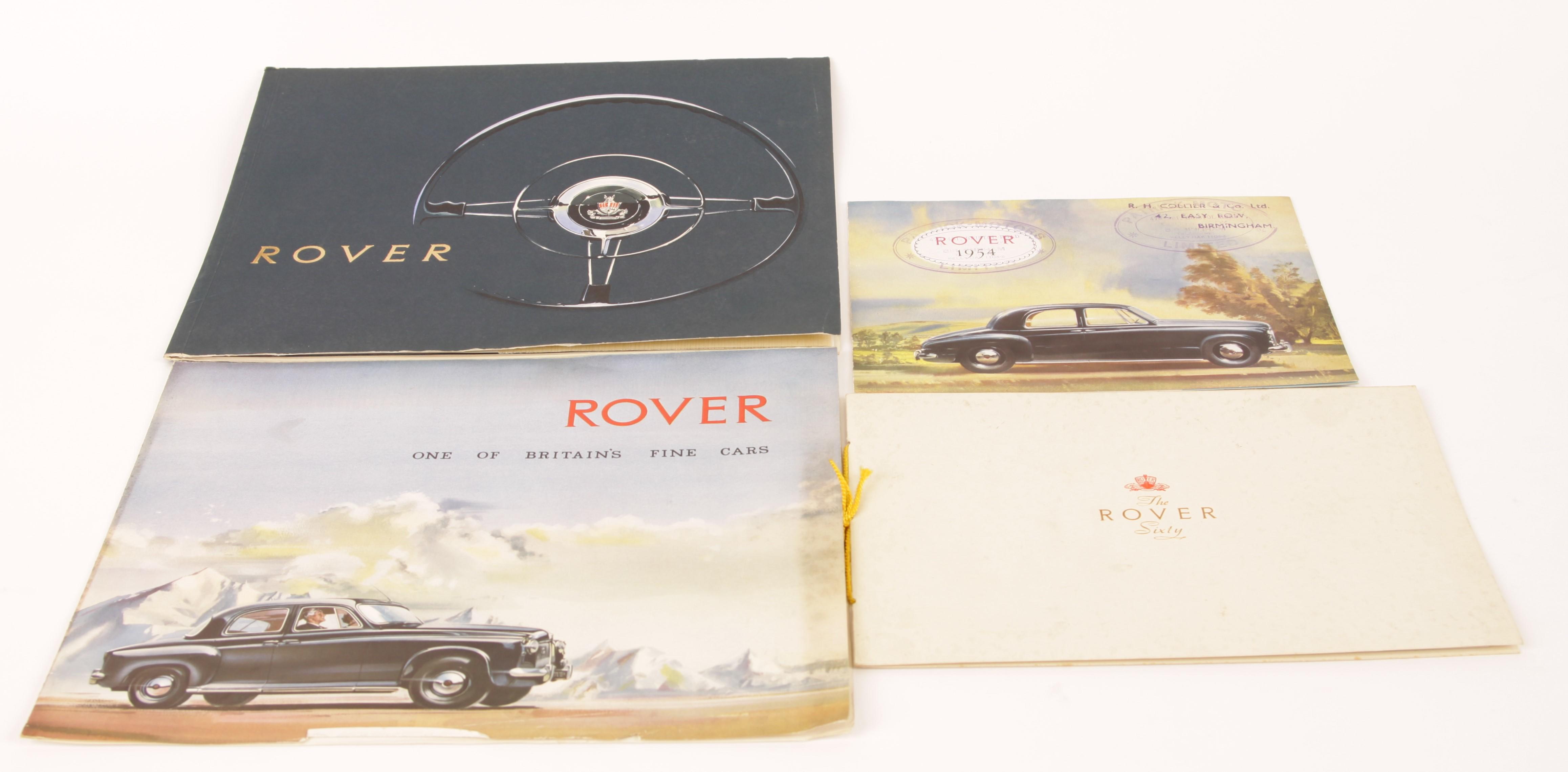 Appraisal: ASSORTED ROVER SALES BROCHURES AND EPHEMERA POST-WAR including range catalogue