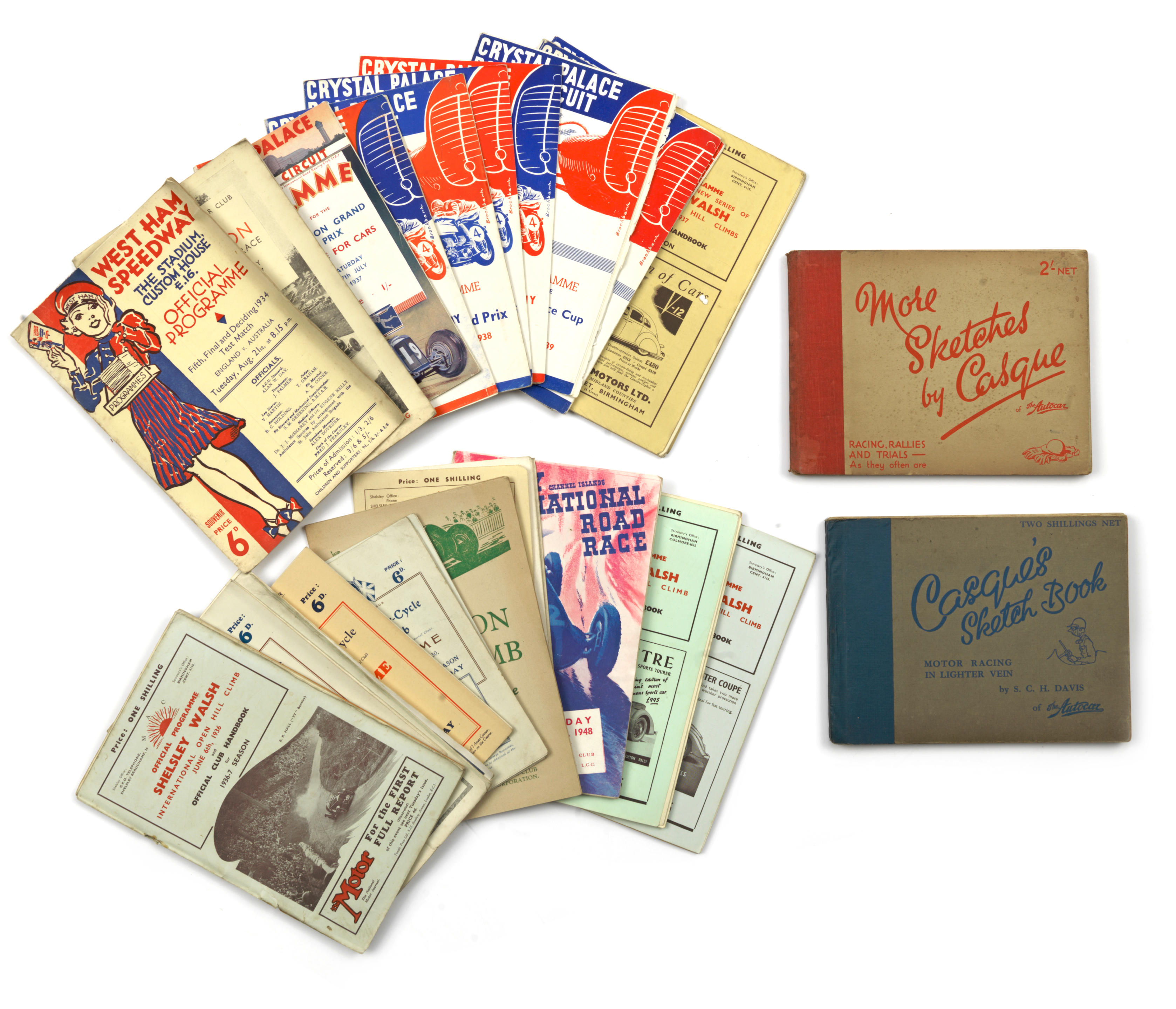 Appraisal: A SMALL COLLECTION OF PRE-WAR RACE PROGRAMMES AND OTHER MOTORING