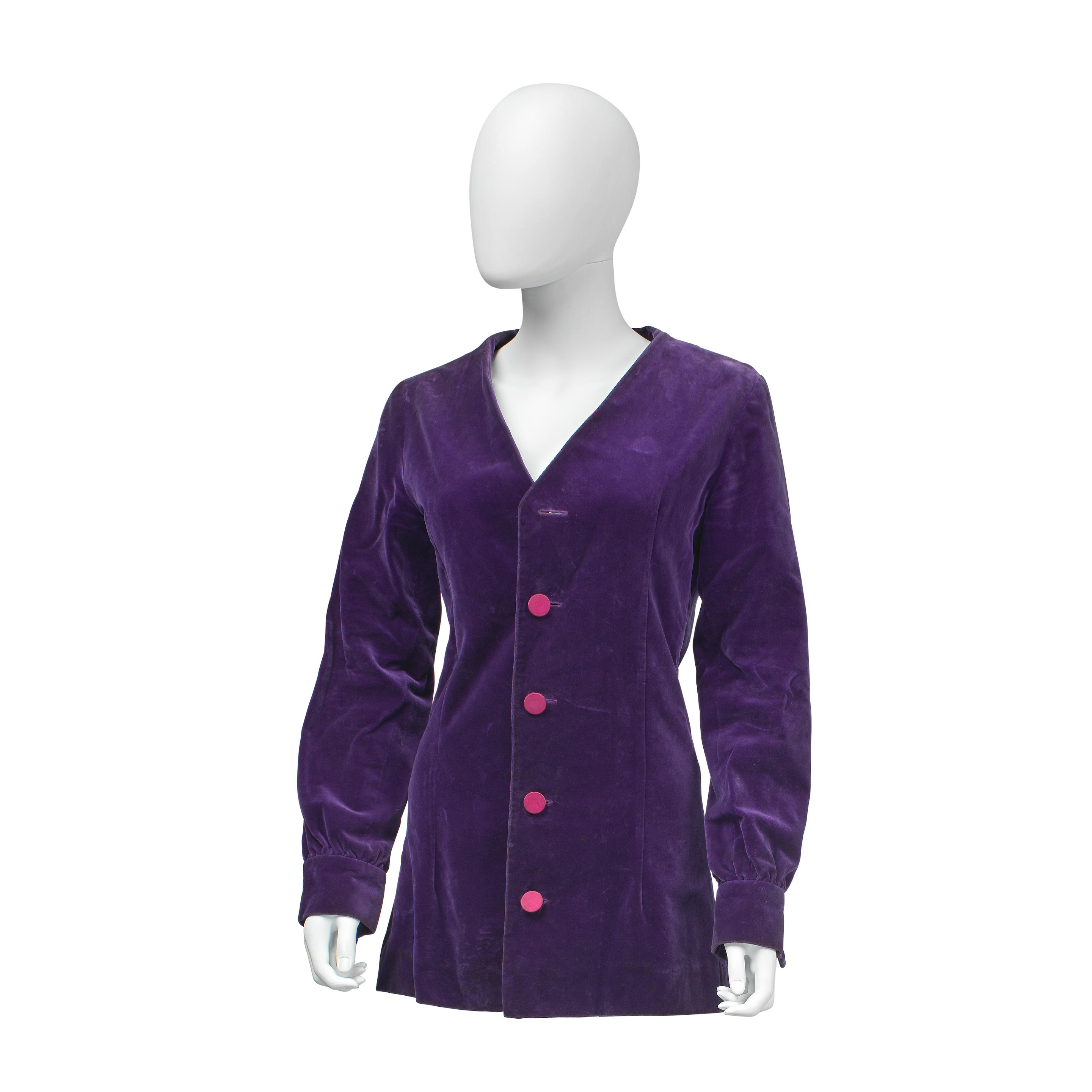 Appraisal: APPLE BOUTIQUE - Purple Velvet Frock Coat circa purple velvet