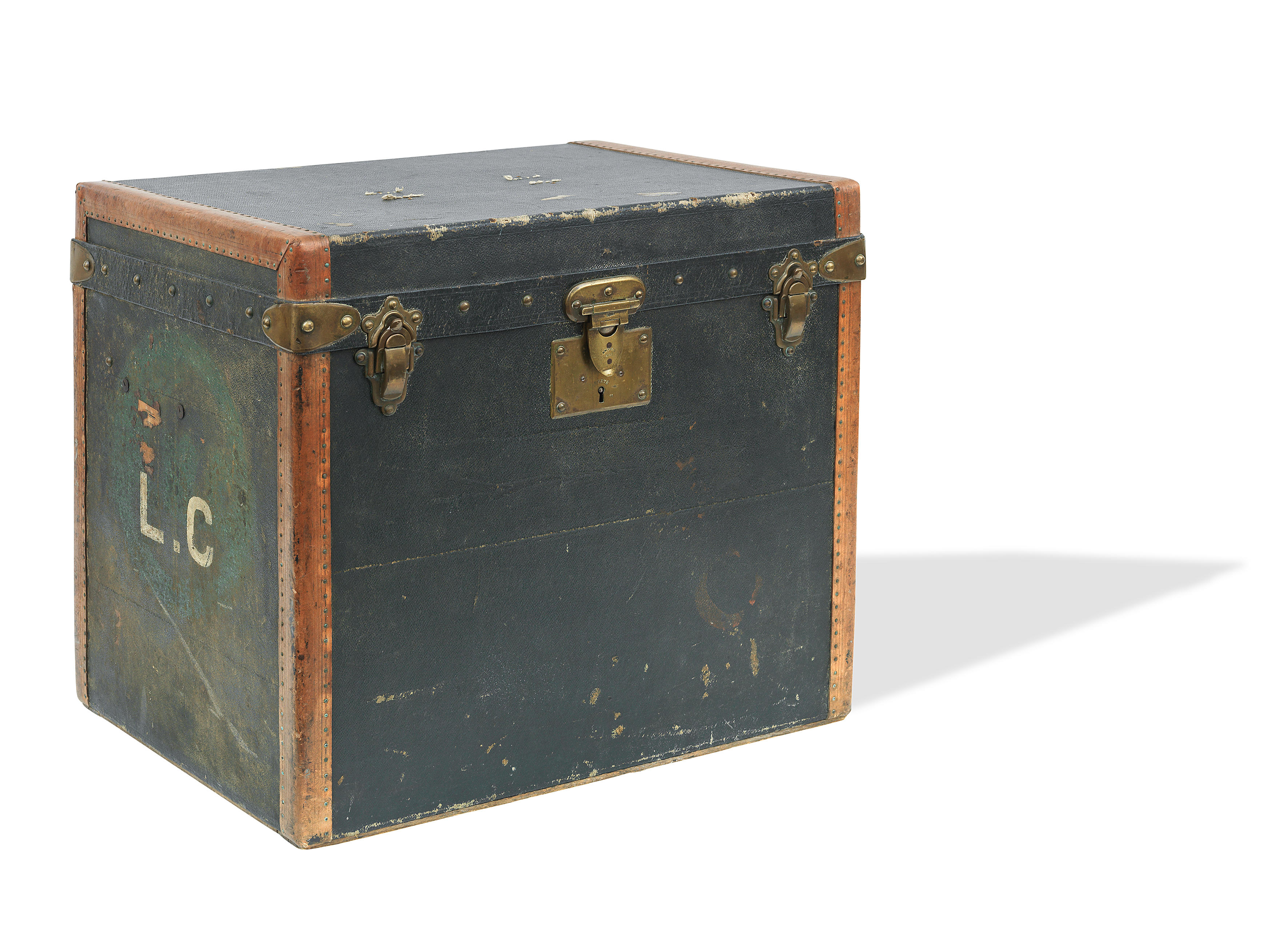 Appraisal: A STEAMER TRUNK BY GOYARD OF PARIS FRANCE Early th