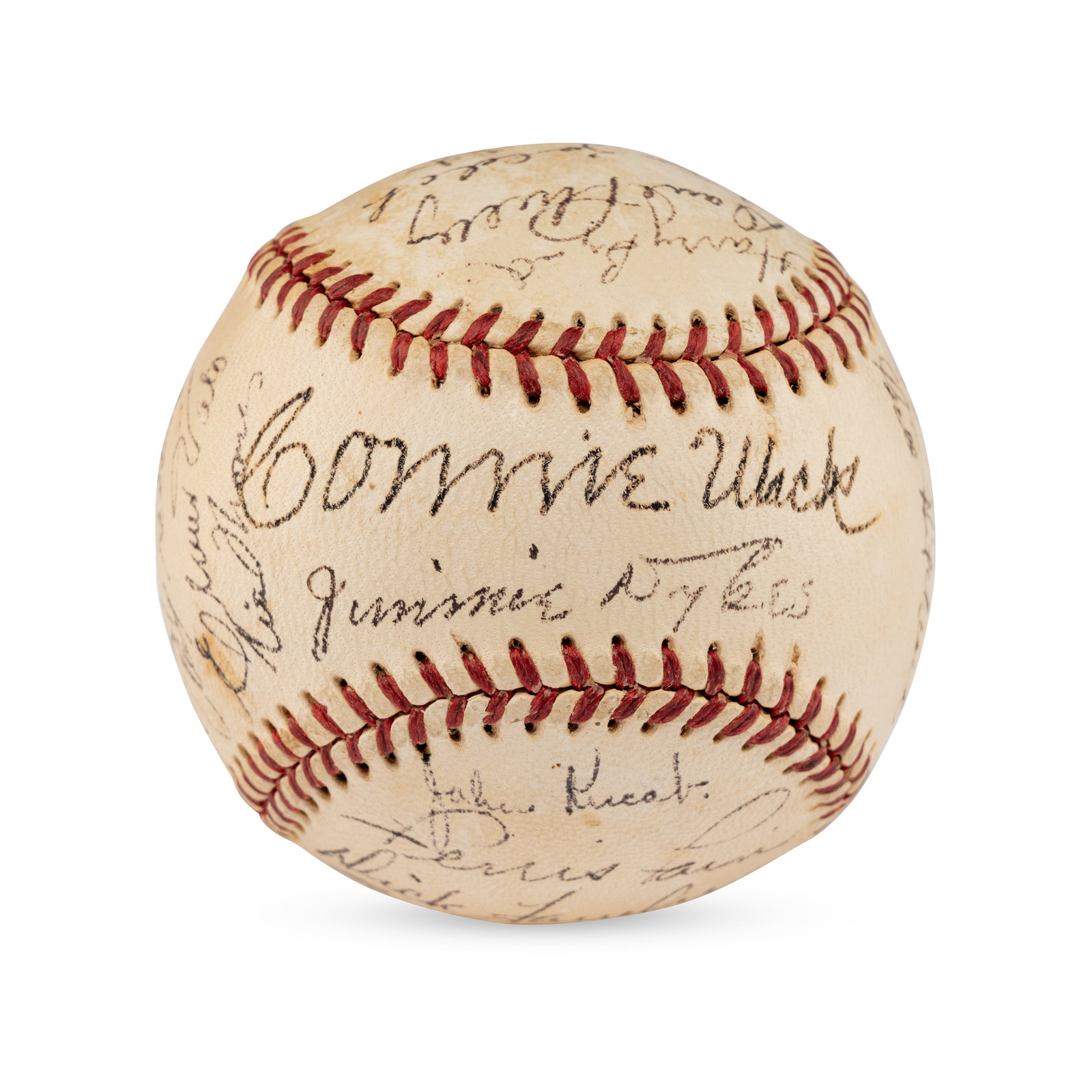 Appraisal: A Philadelphia Athletics Team Signed Autograph Baseball JSA Letter of