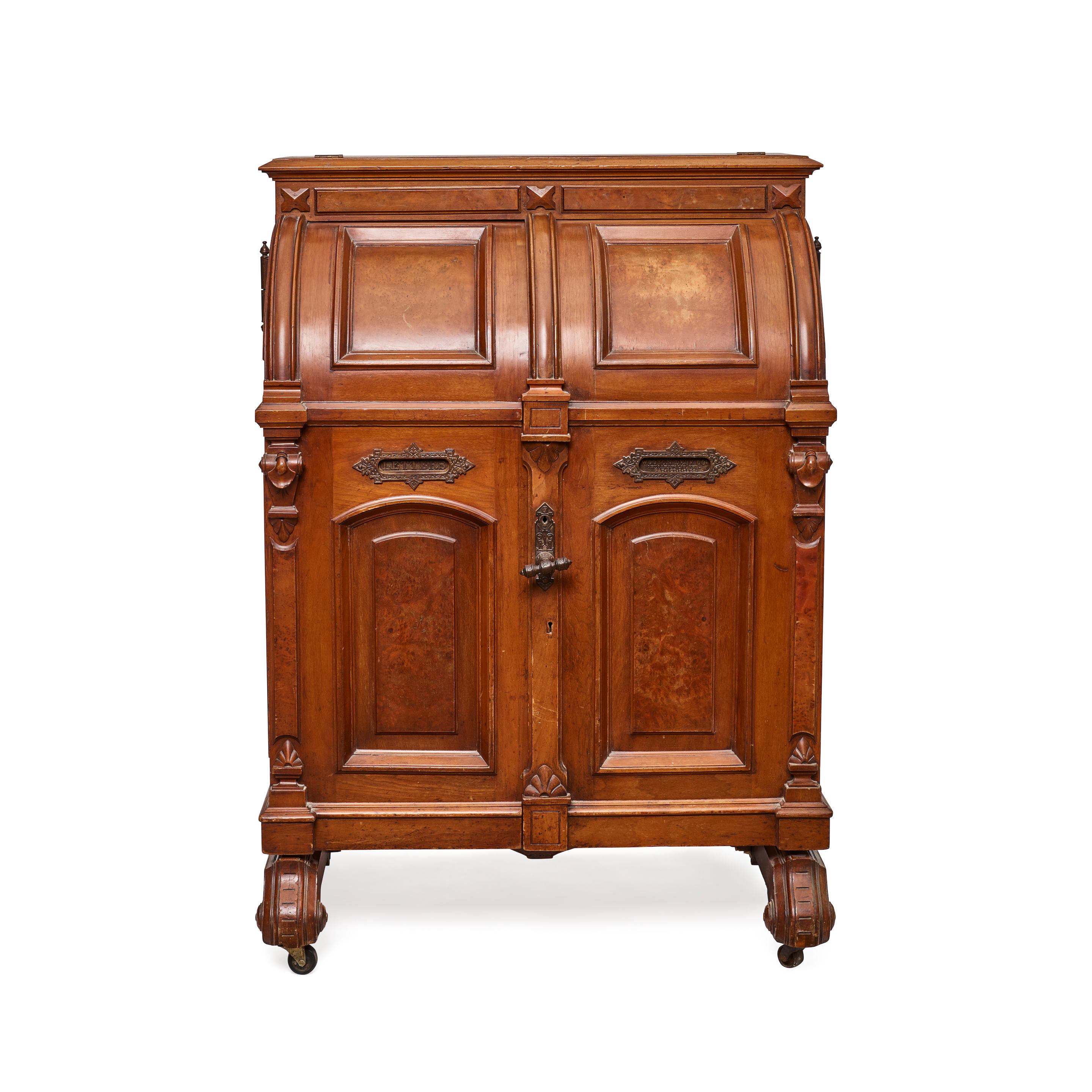 Appraisal: A WOOTON STANDARD GRADE CABINET SECRETARY Wooton Desk Co Indianapolis