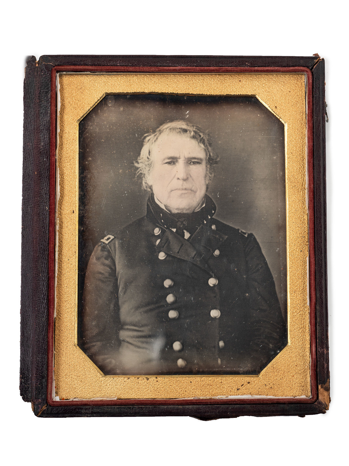 Appraisal: TAYLOR Zachary - Half plate copy daguerreotype portrait of the