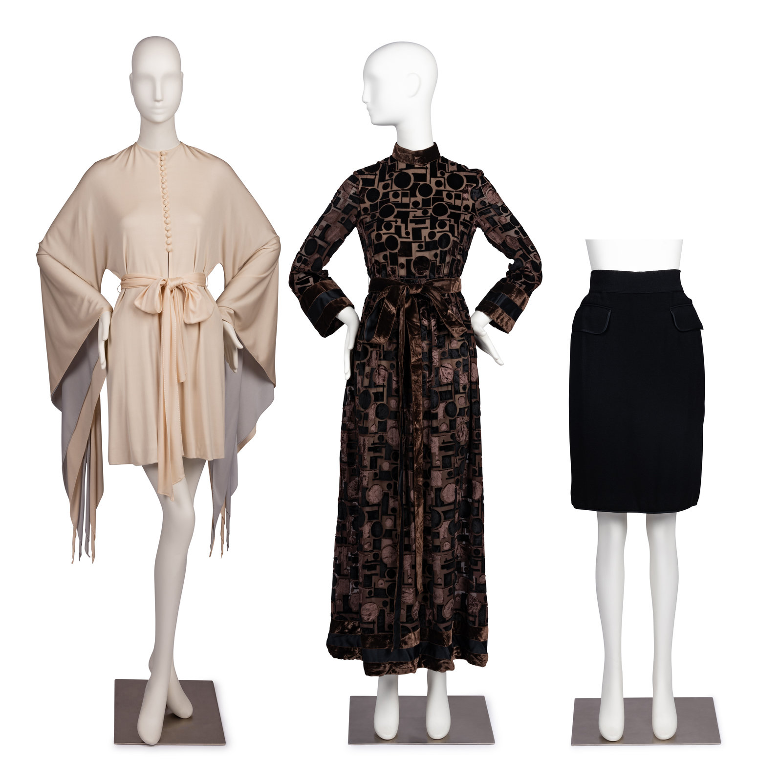 Appraisal: Two Dresses and One Skirt One Geoffrey Beene One Giorgio