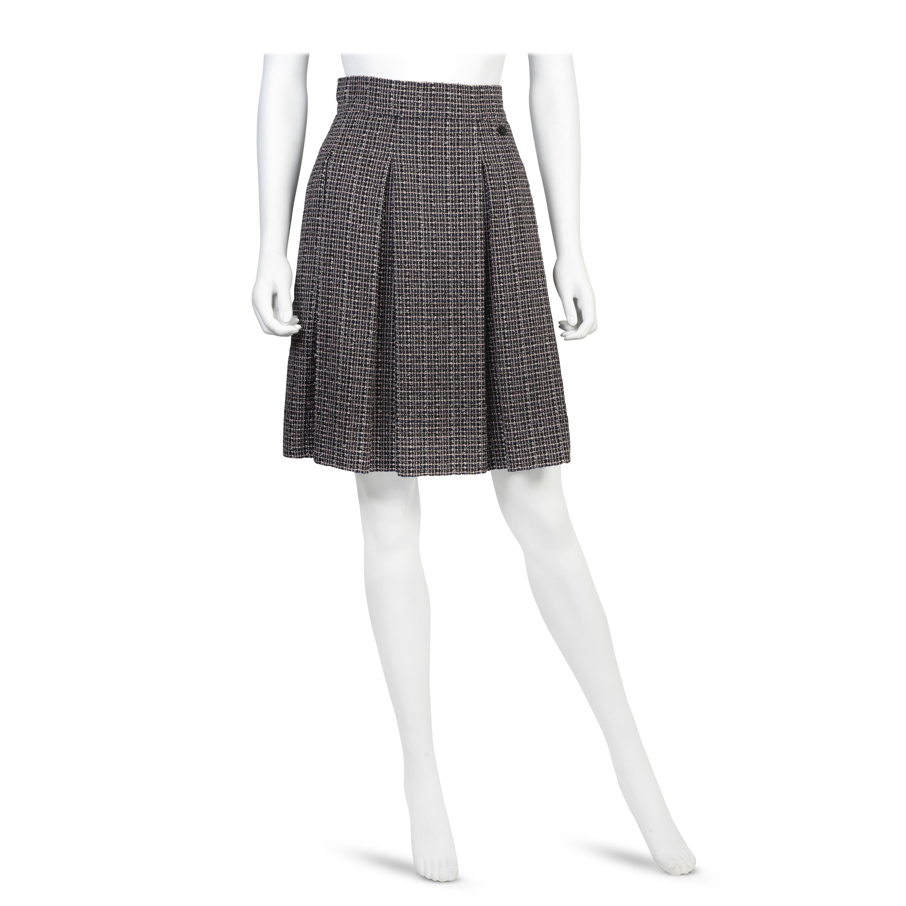 Appraisal: KARL LAGERFELD FOR CHANEL A MULTICOLOUR KNIFE PLEATED SKIRT Spring