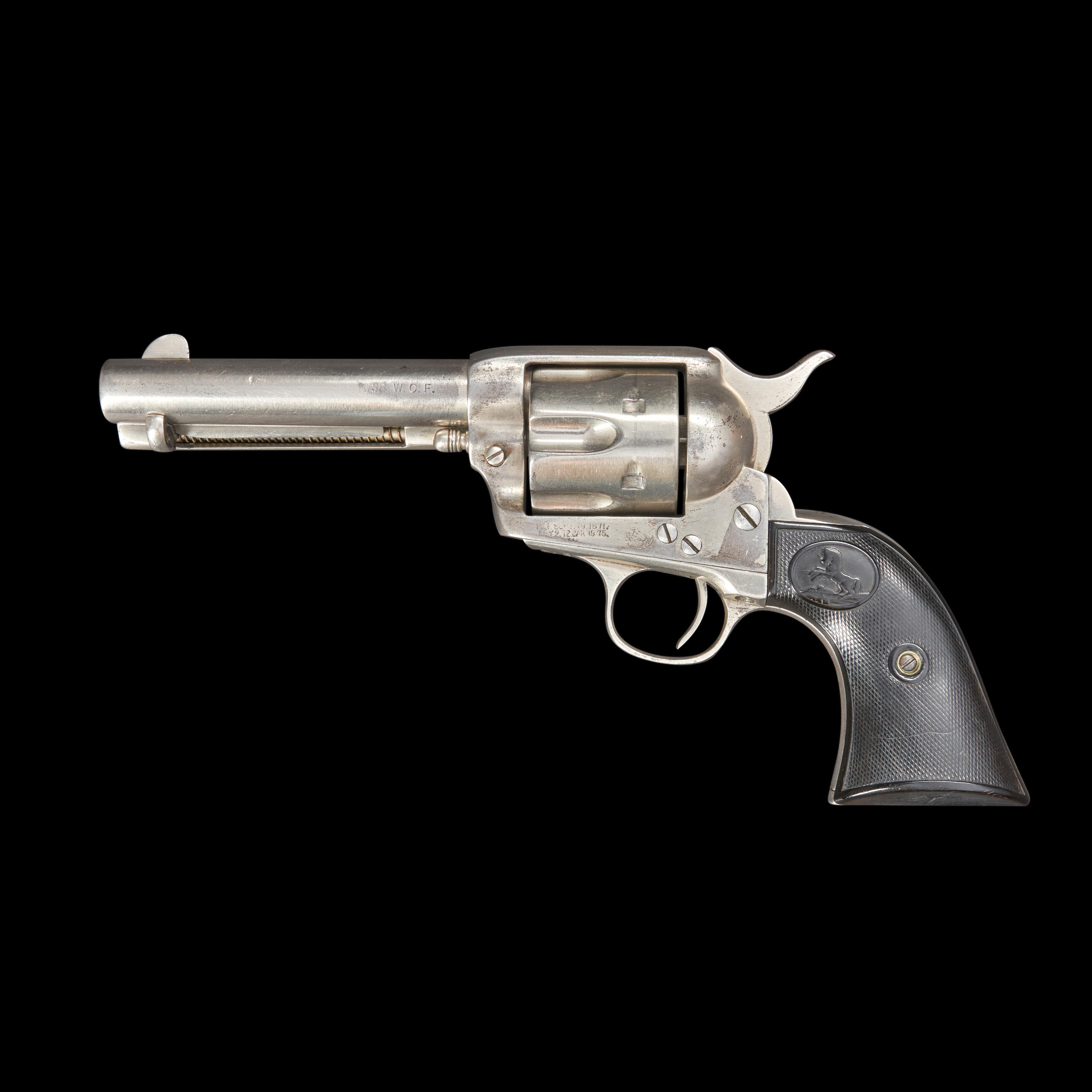 Appraisal: COLT SINGLE-ACTION ARMY REVOLVER Serial number WCF caliber refinished nickel-plated