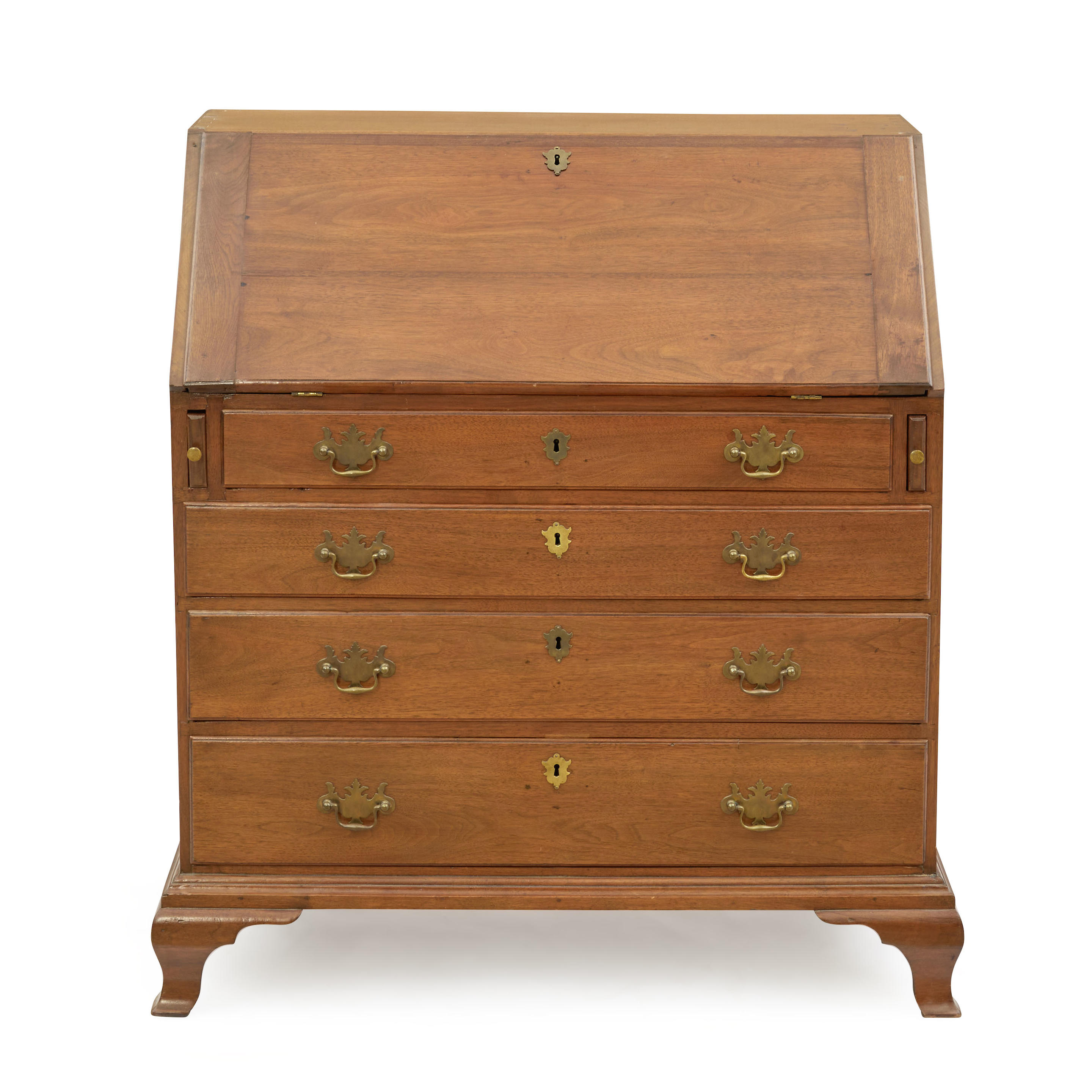 Appraisal: MAHOGANY SLANT-LID DESK possibly Newport Rhode Island late th century