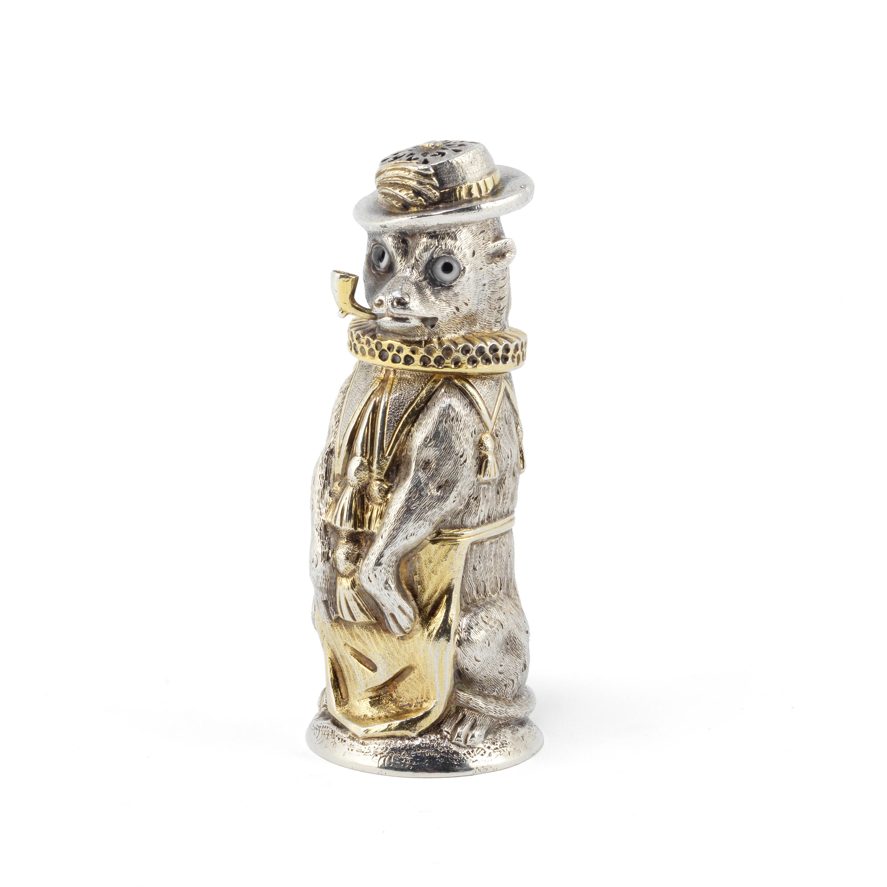 Appraisal: A VICTORIAN NOVELTY SILVER AND PARCEL GILT 'TOBY THE DOG'