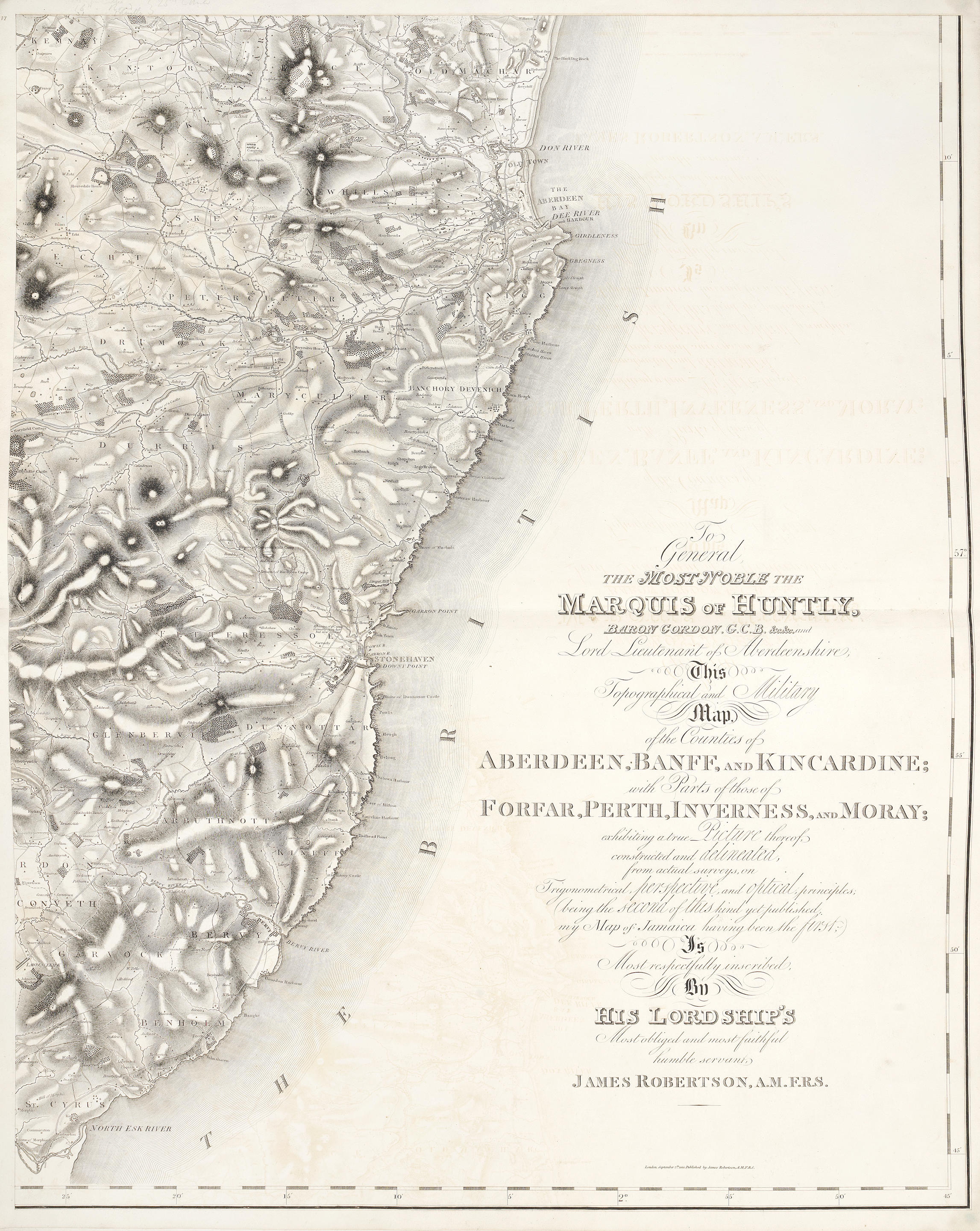 Appraisal: SCOTLAND ROBERTSON JAMES Topographical and Military Map of the Counties