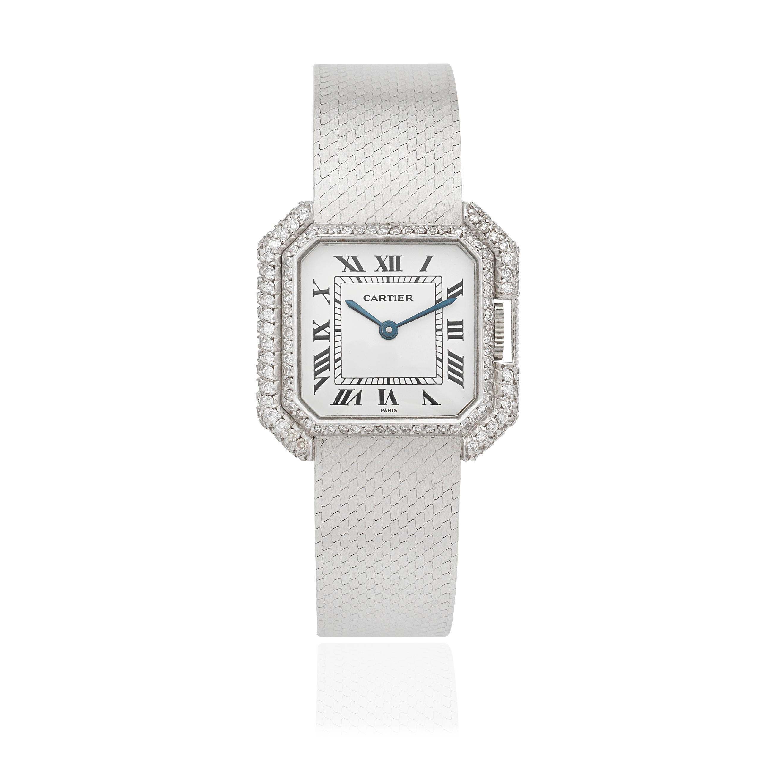 Appraisal: CARTIER A LADY'S K WHITE GOLD DIAMOND SET MANUAL WIND