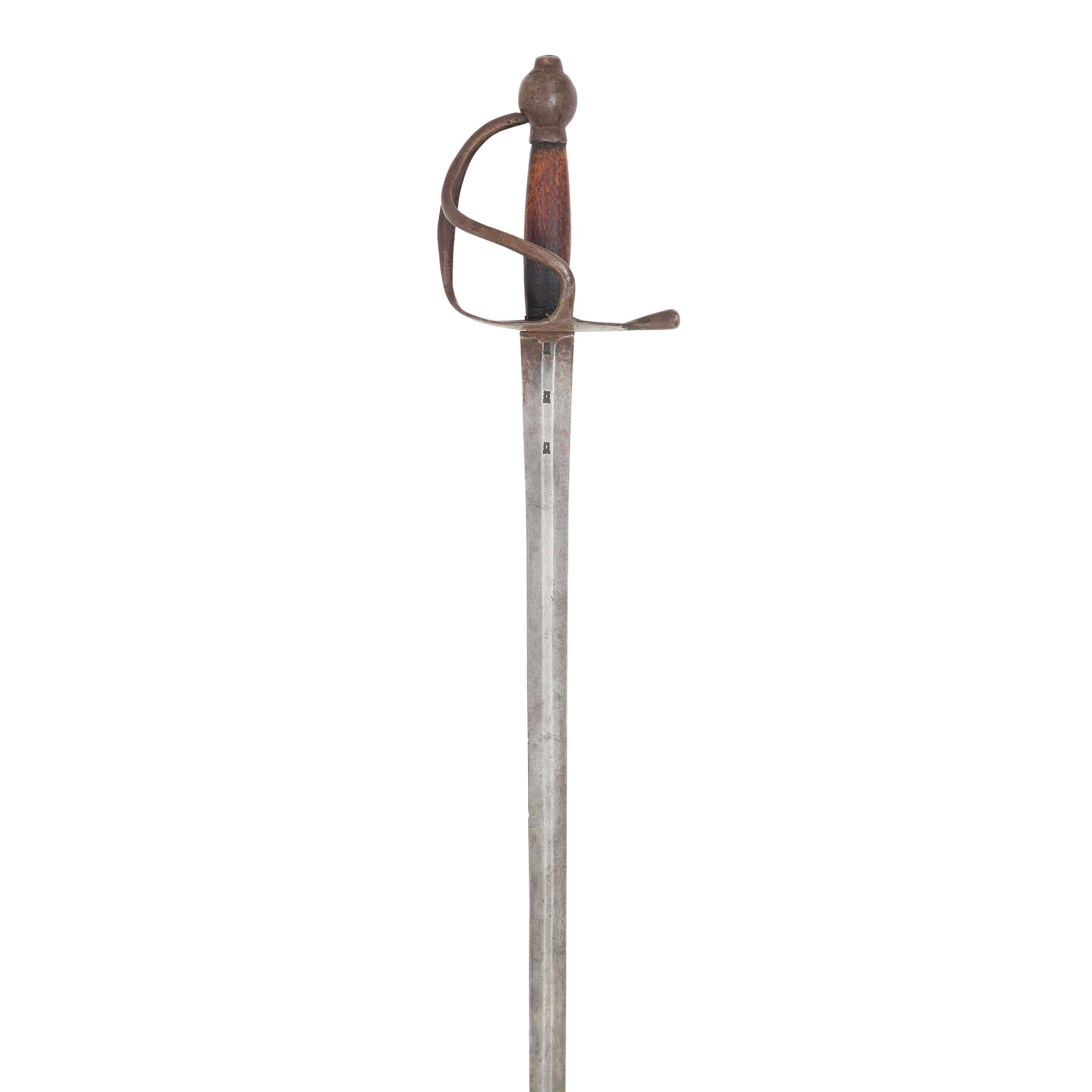 Appraisal: A NORTH EUROPEAN RIDING SWORD MID-LATE TH CENTURY With bright