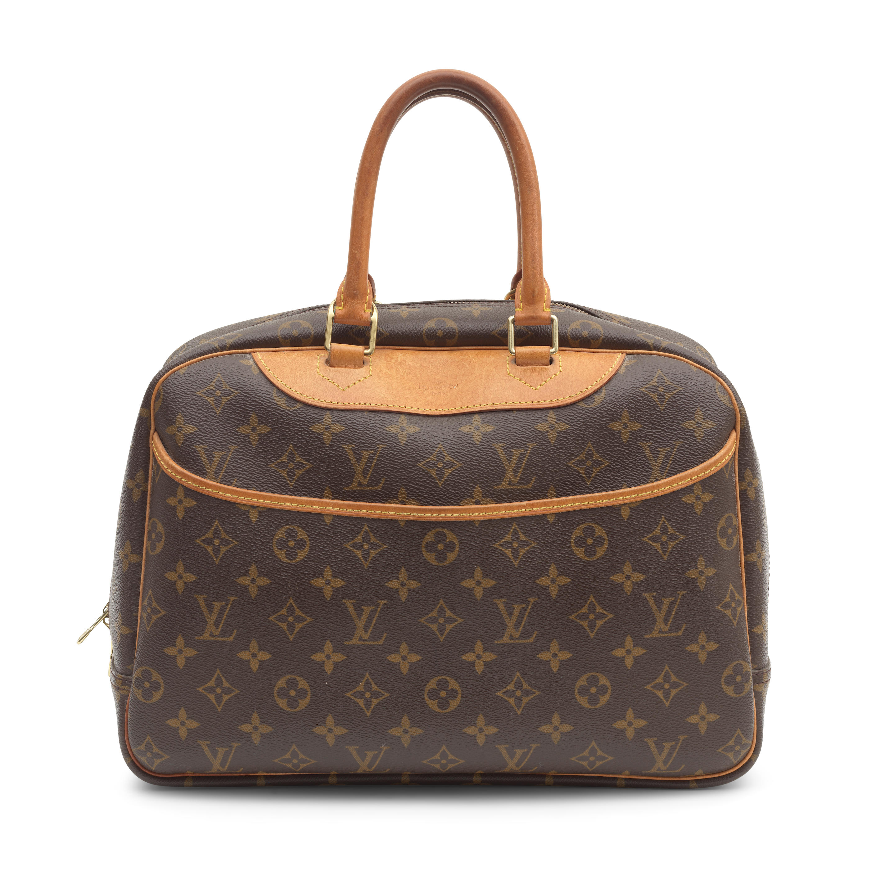 Appraisal: LOUIS VUITTON A MONOGRAM TROUVILLE BAG Monogram canvas with vachetta