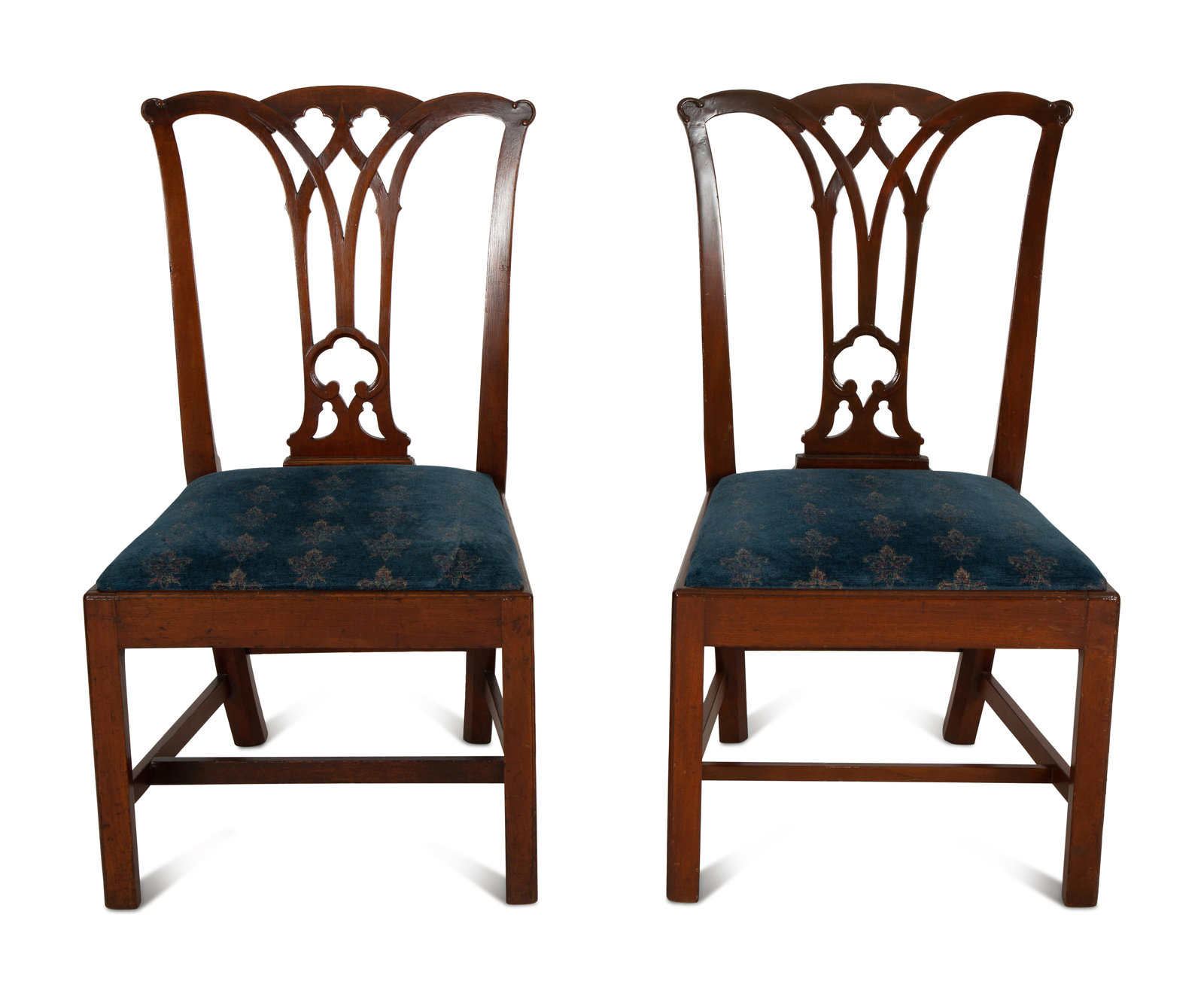 Appraisal: A Pair of American Chippendale Mahogany Side Chairs Circa Height