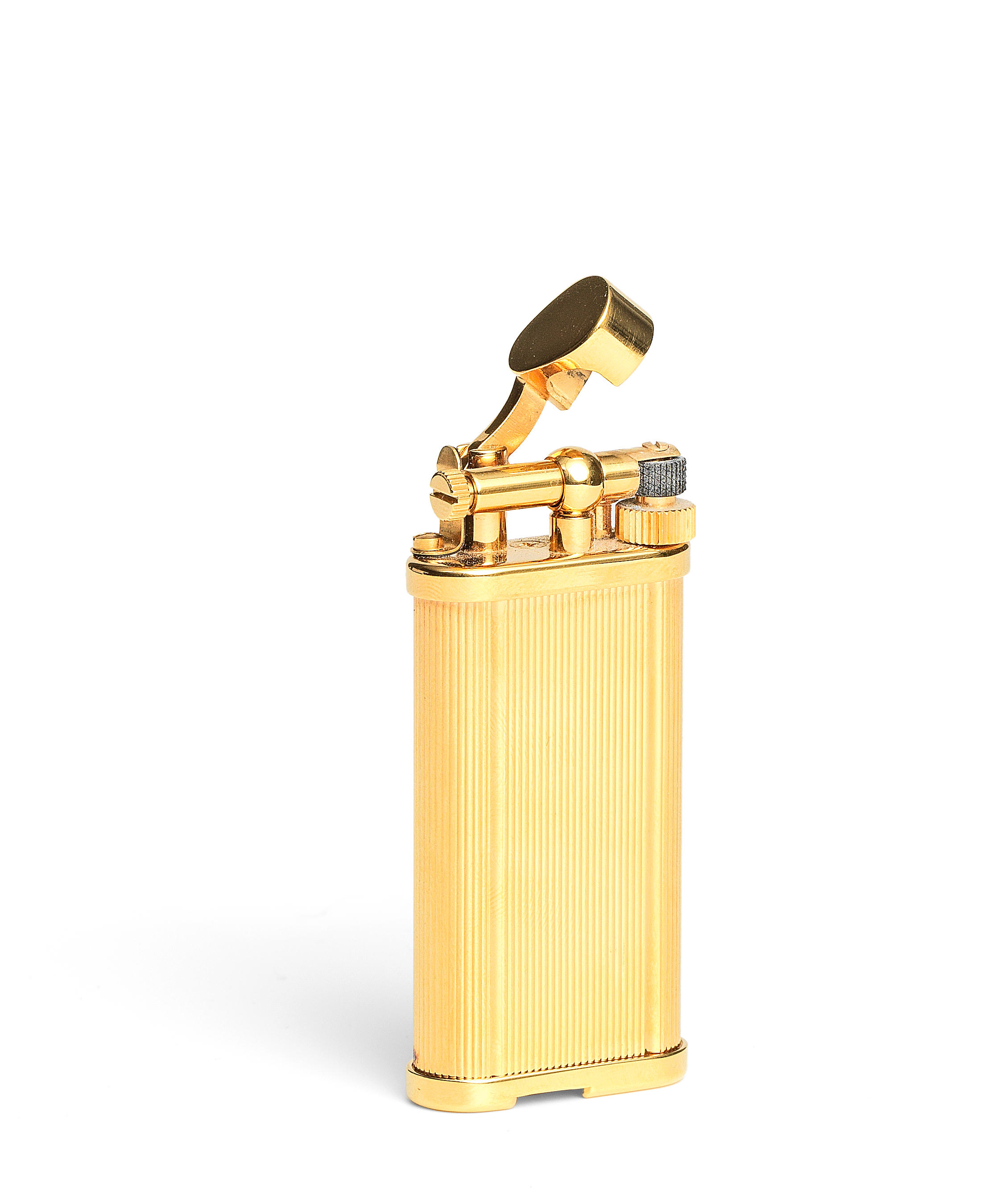 Appraisal: DUNHILL GOLD PLATED LIGHTER Of rectangular form with reeded body