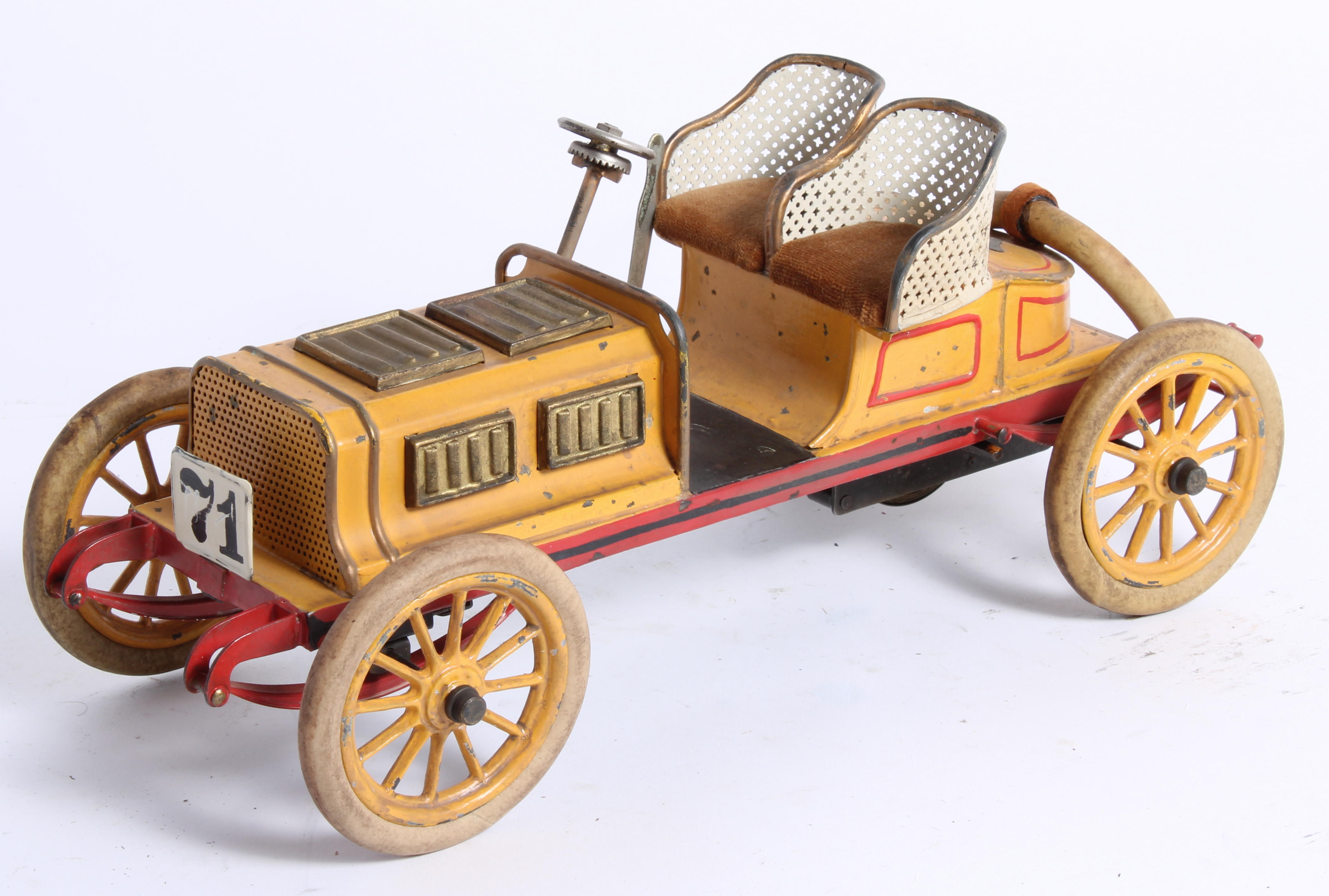 Appraisal: A RARE CLOCKWORK 'GORDON-BENNETT' RACING CAR BY BING GERMANY CIRCA