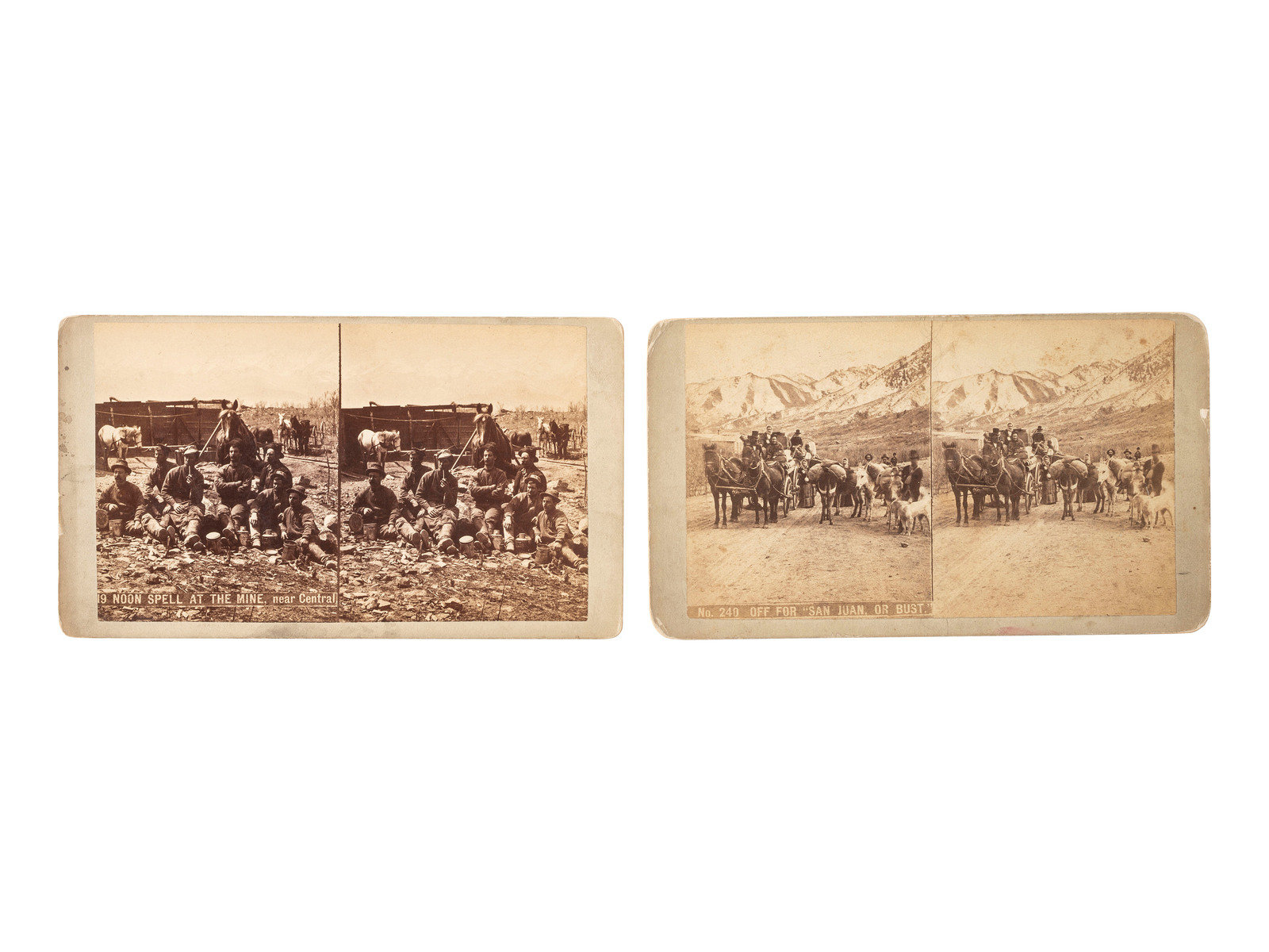 Appraisal: WESTERN AMERICANA WEITFLE Charles - photographer A group of stereoviews