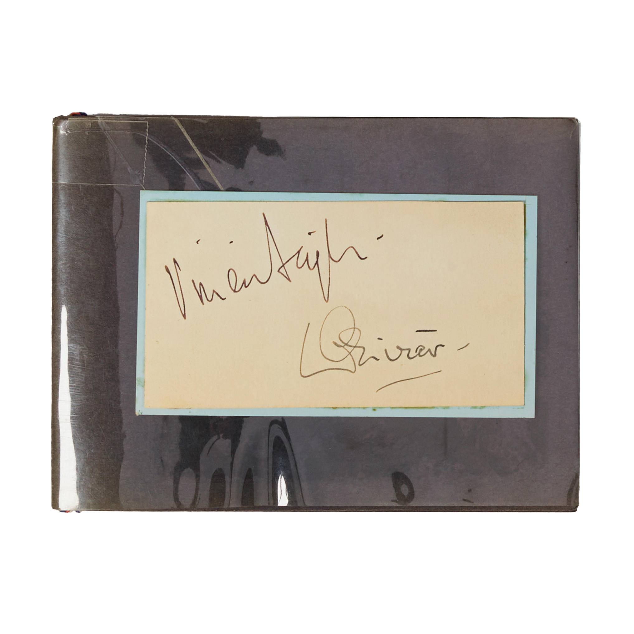 Appraisal: A VIVIEN LEIGH AND LAURENCE OLIVIER PHOTO ALBUM WITH SIGNATURES