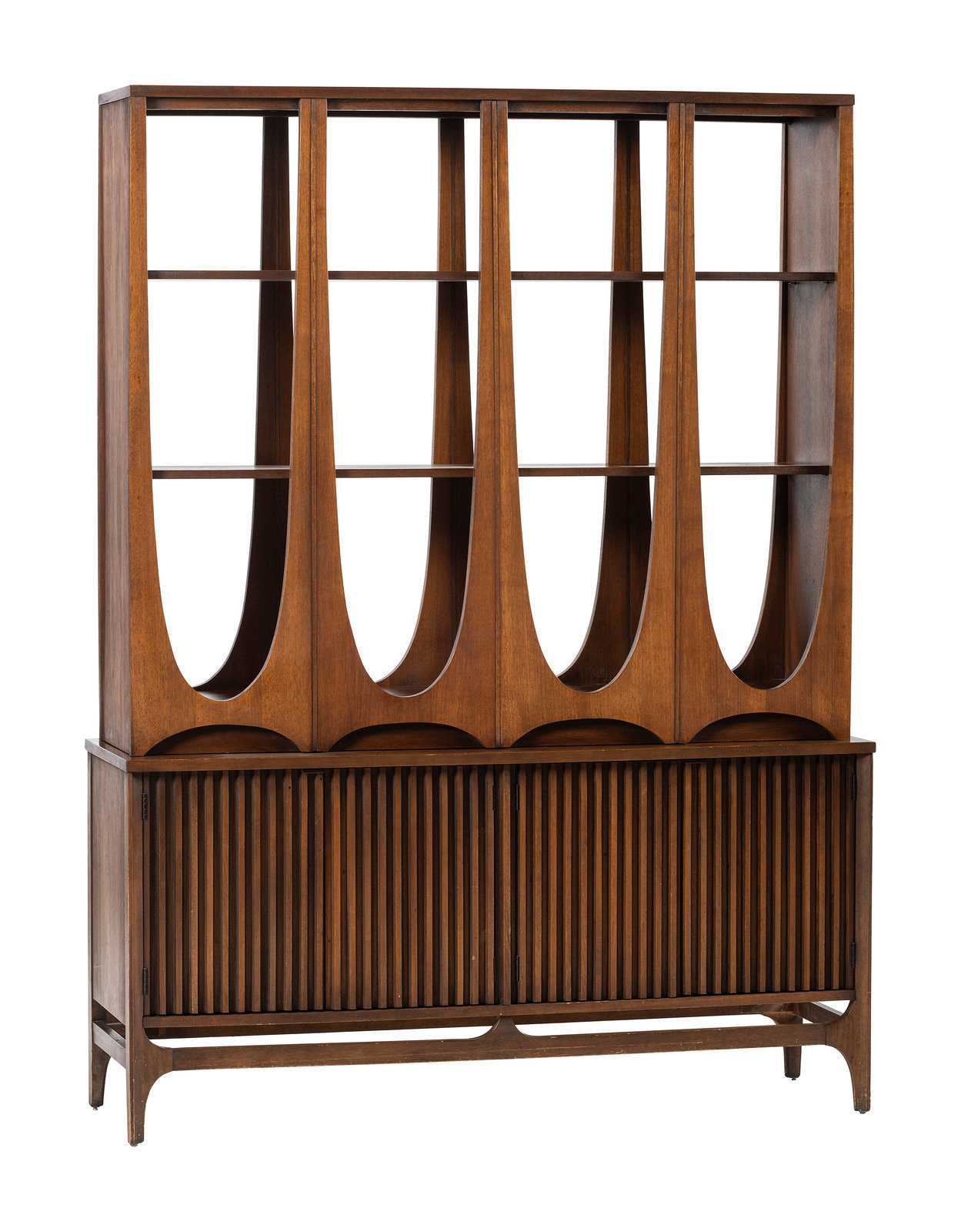 Appraisal: A Broyhill Brasilia Walnut Wall Unit Room Divider th Century