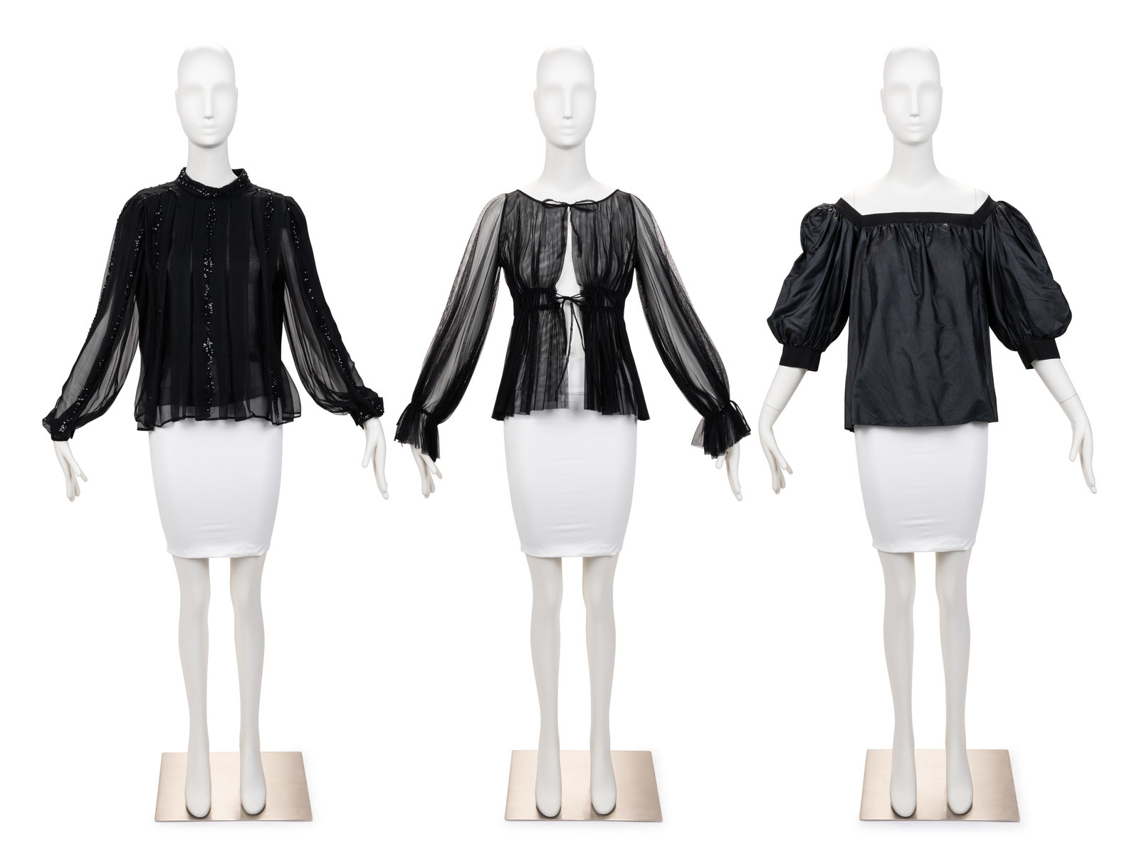 Appraisal: Three Designer Blouses One Yves Saint Laurent One Gianfranco Ferr