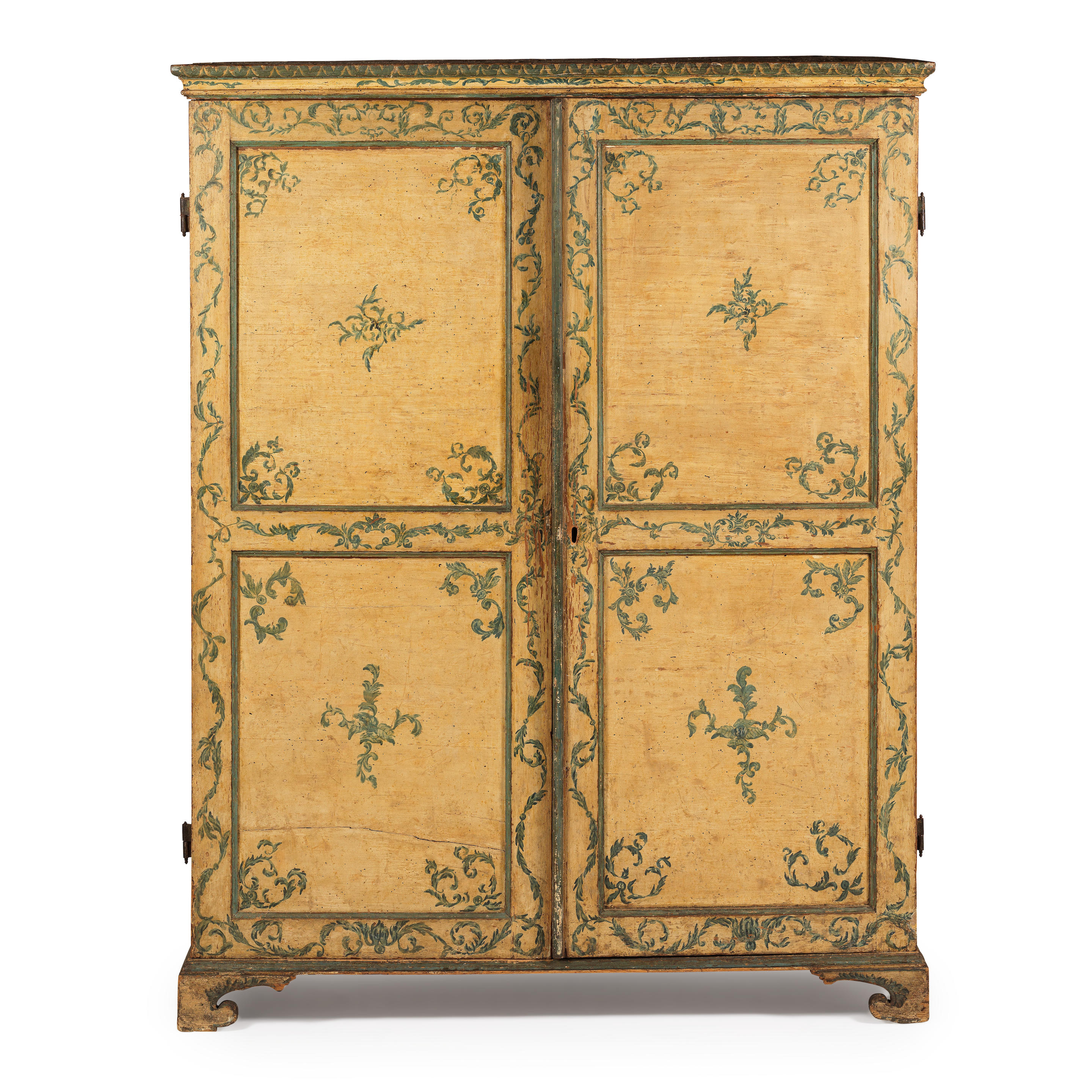 Appraisal: ARMOIRE ITALIENNE LAQU E CR ME D COR BLEU CLAIR