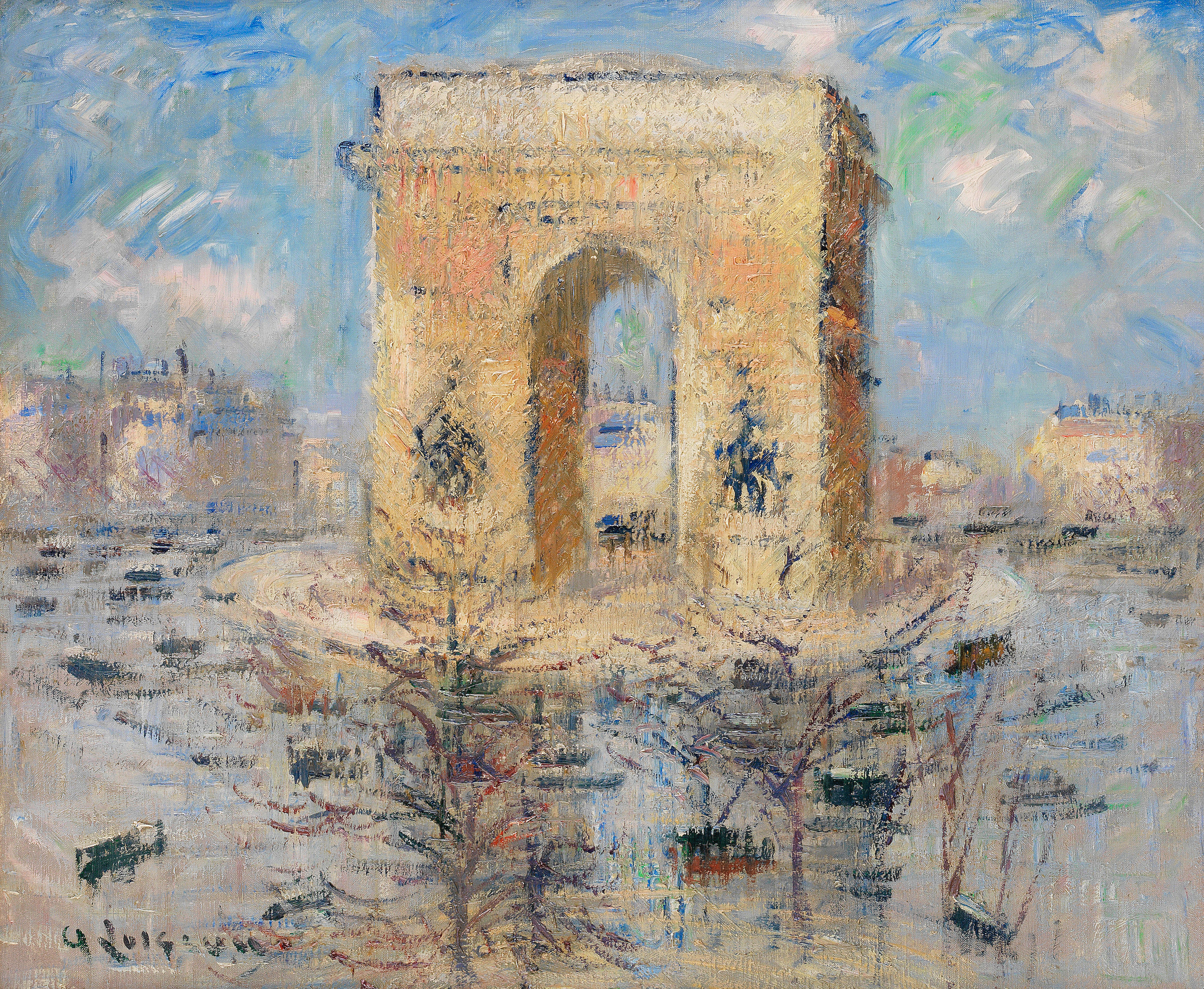 Appraisal: GUSTAVE LOISEAU - La place de l'Etoile signed 'G Loiseau'