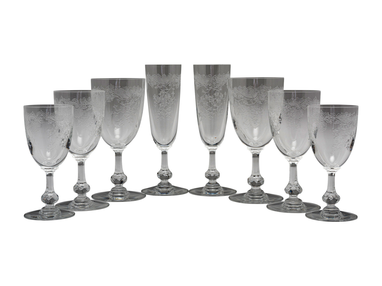 Appraisal: Forty-Five Pieces of St Louis Glass Stemware th Century in