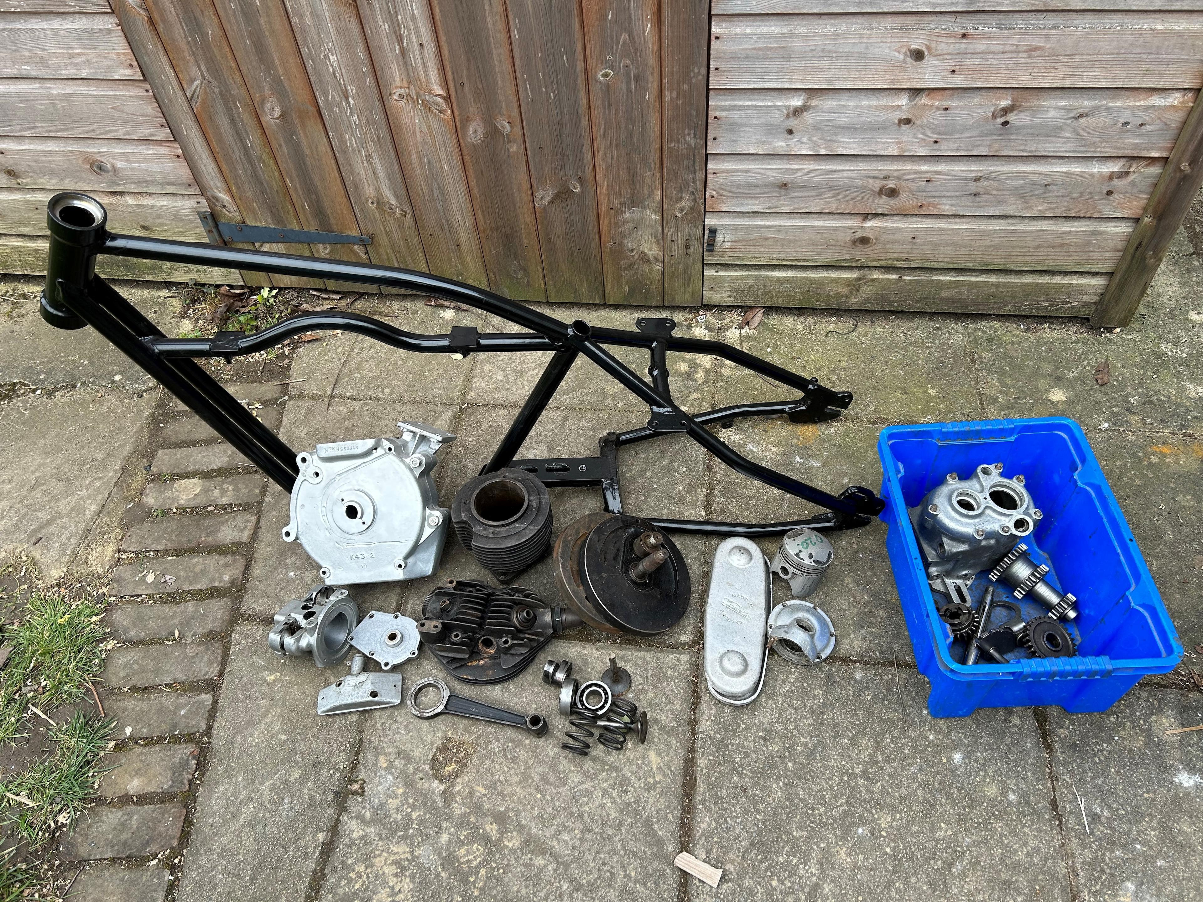 Appraisal: A VELOCETTE PROJECT comprising of a replica frame unnumbered engine