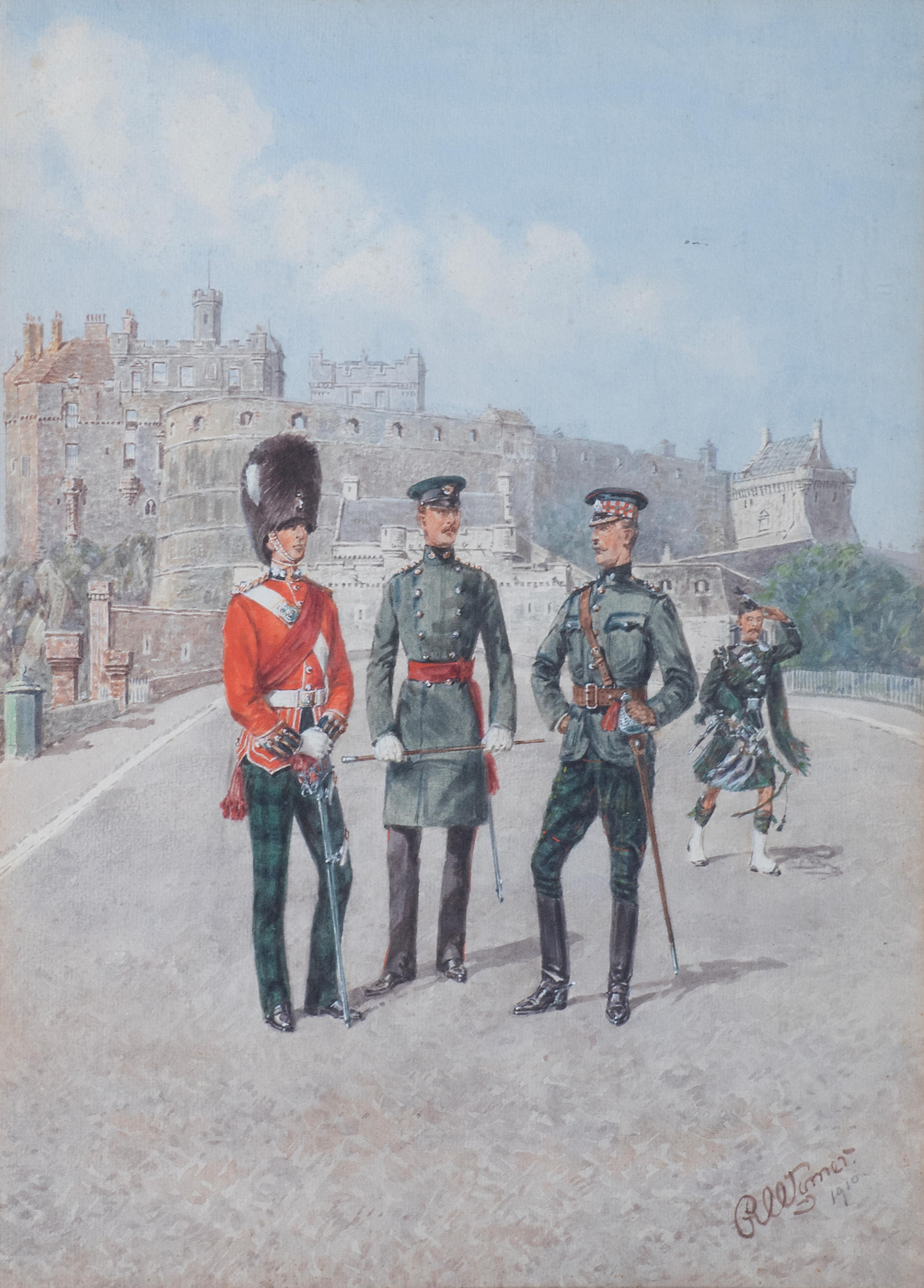 Appraisal: REGINALD AUGUSTUS WYMER BRITISH - Scottish regiments on the Esplanade