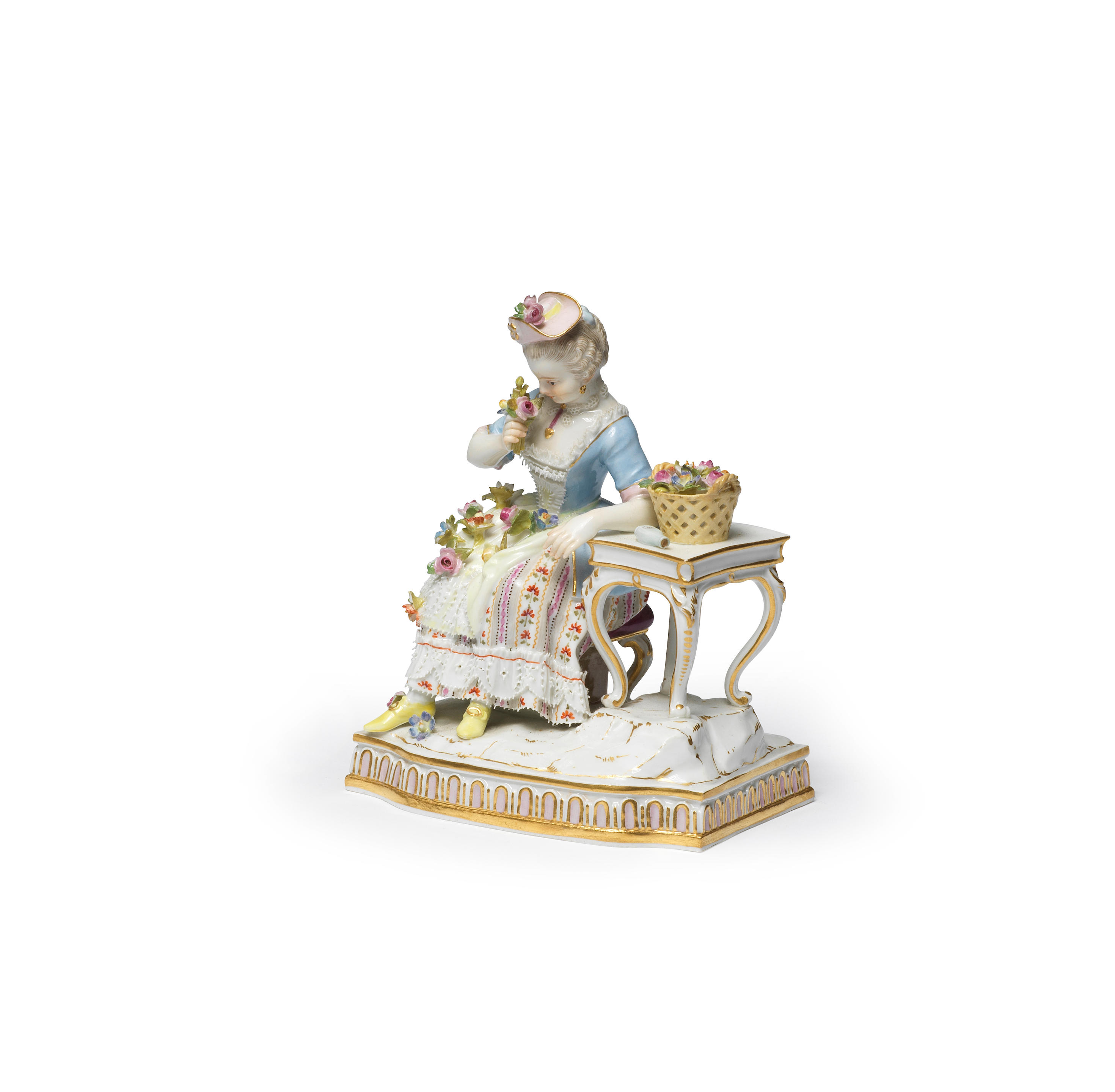 Appraisal: A MEISSEN FIGURE EMBLEMATIC OF SMELL FROM THE SERIES OF