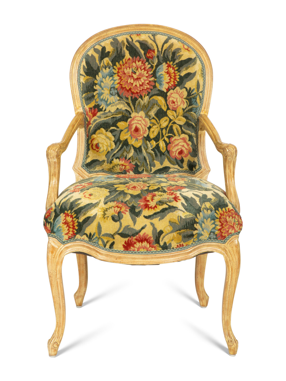 Appraisal: A Set of Eight Louis XV Style Painted Dining Chairs